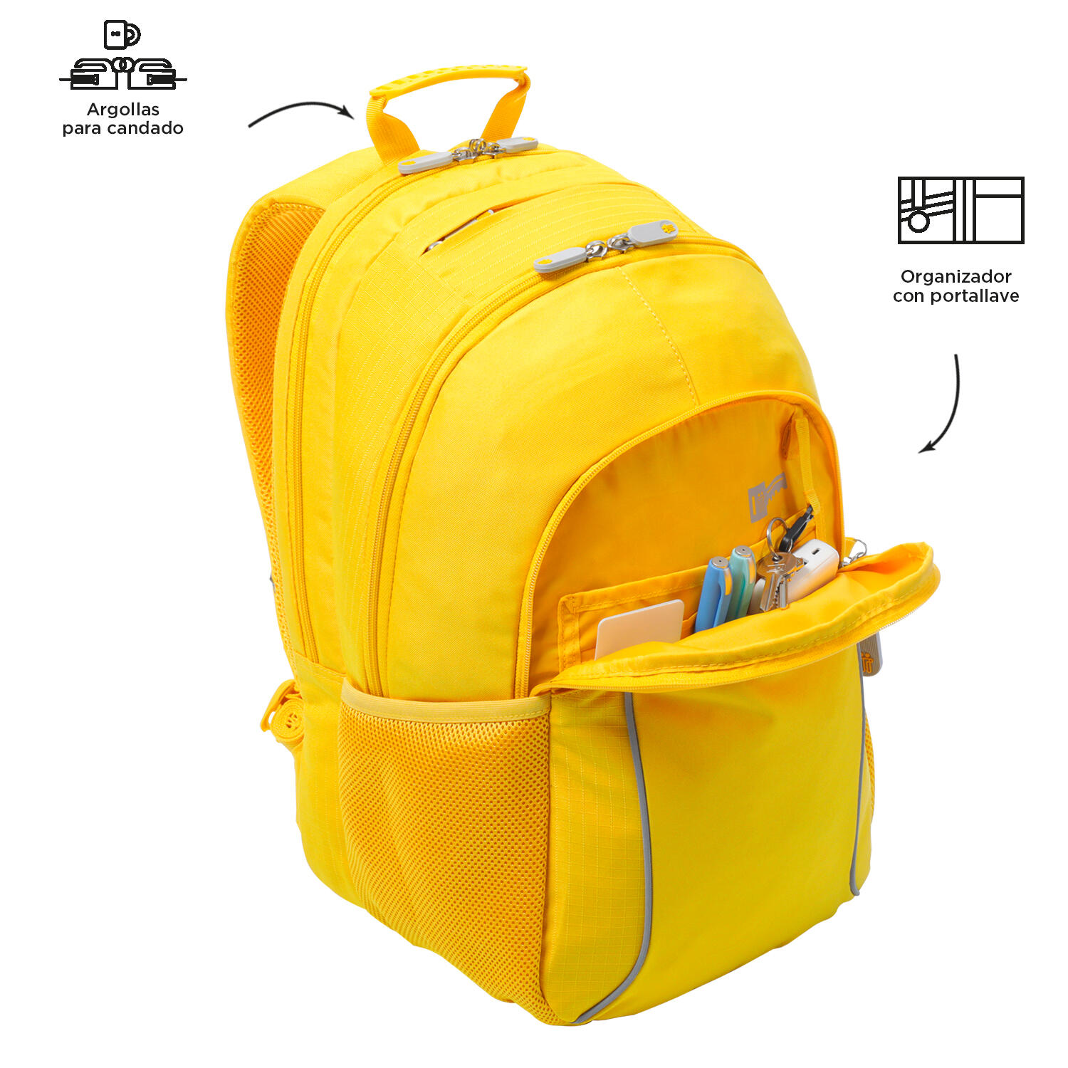 Totto Mochila urbana Cambri 2.0 Super Lemon Poliéster reciclado 30.5 x 47 x 22. 5/5