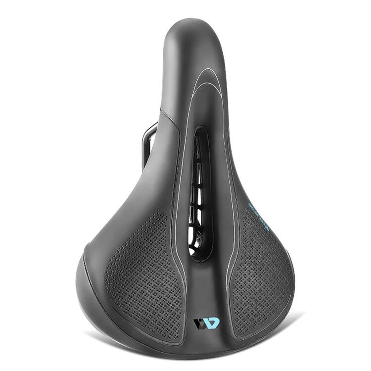 Leather Bike Seat + Foam, Hollow and Breathable Bicycle Saddle - Standard