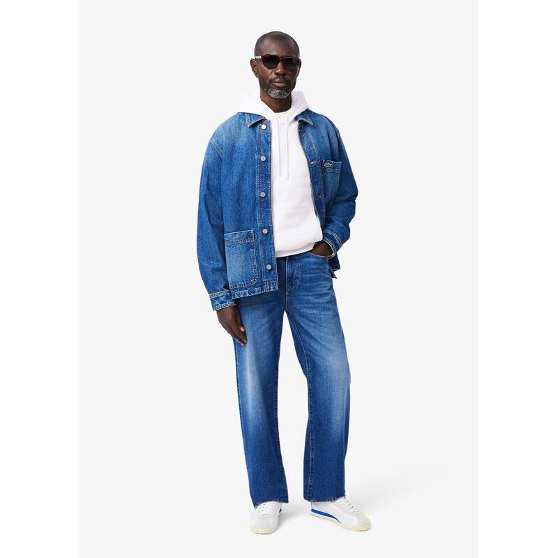 Pulover Lacoste Alb din Bumbac Organic