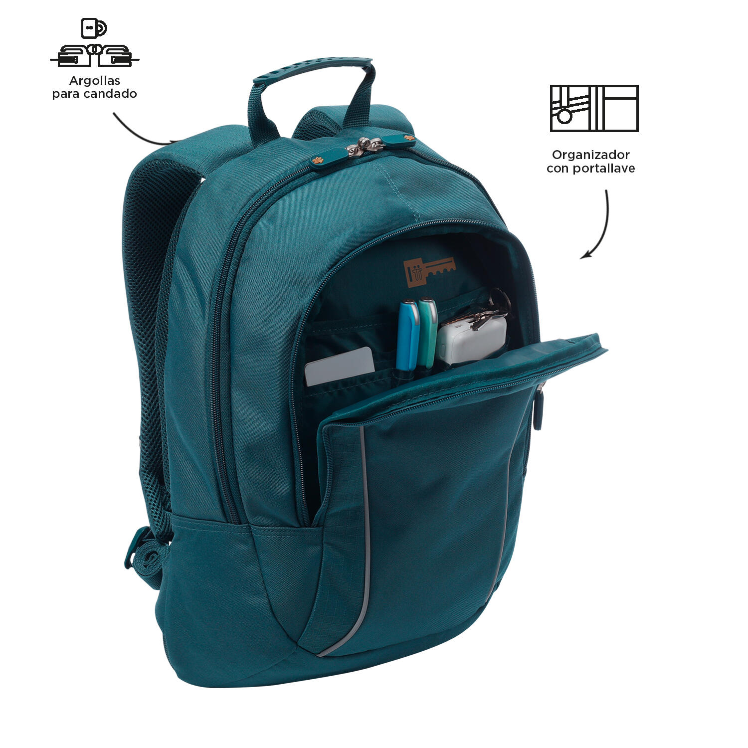 Totto Mochila urbana Arvar 2.0 Legion Blue Poliéster reciclado 31 x 46 x 15.5 c 5/5