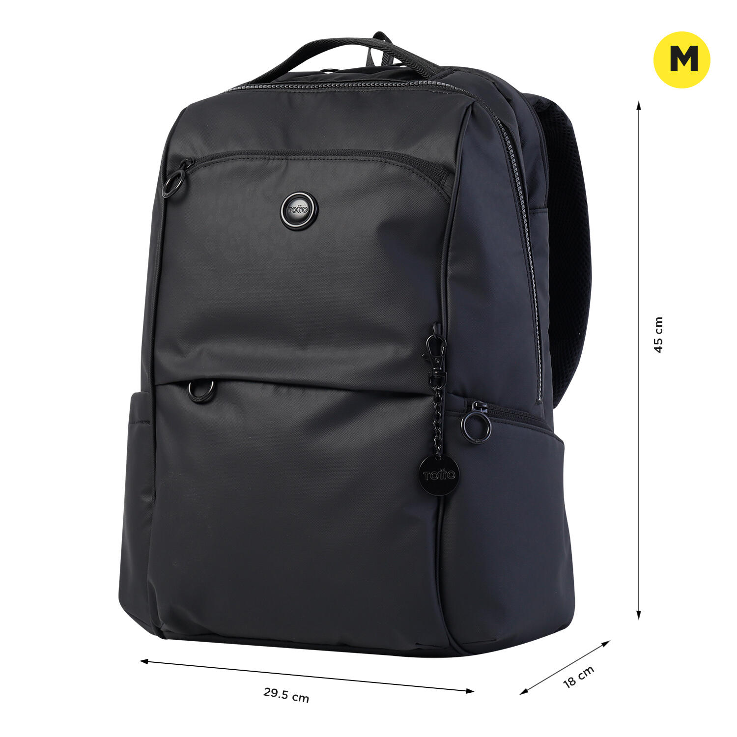 Totto Mochila ejecutiva Laila Negro Nylon 29.5 x 45 x 18 cm 2/5