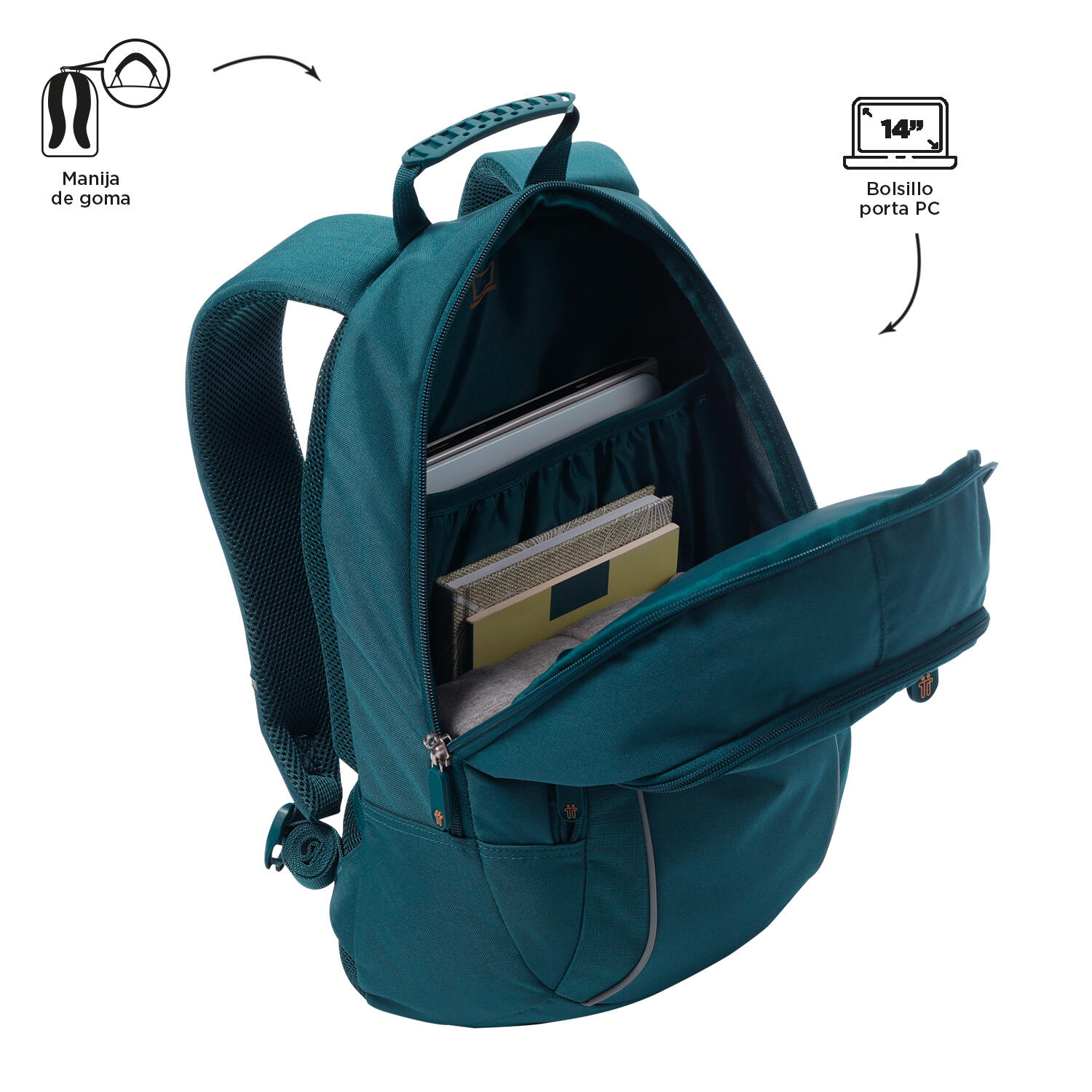 Totto Mochila urbana Arvar 2.0 Legion Blue Poliéster reciclado 31 x 46 x 15.5 c 4/5