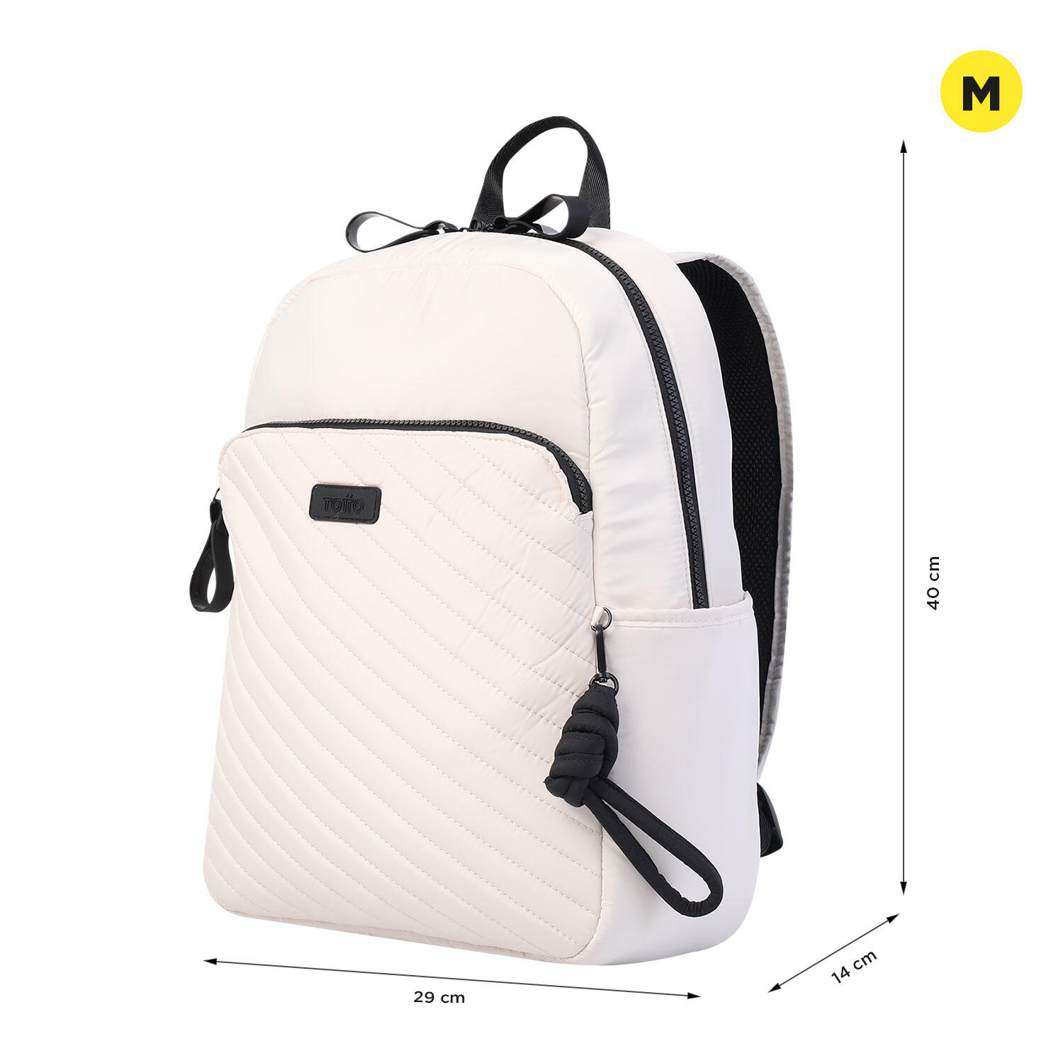 Totto Mochila urbana Arlyn White Sand Poliéster 18 x 10 x 6 cm 2/5