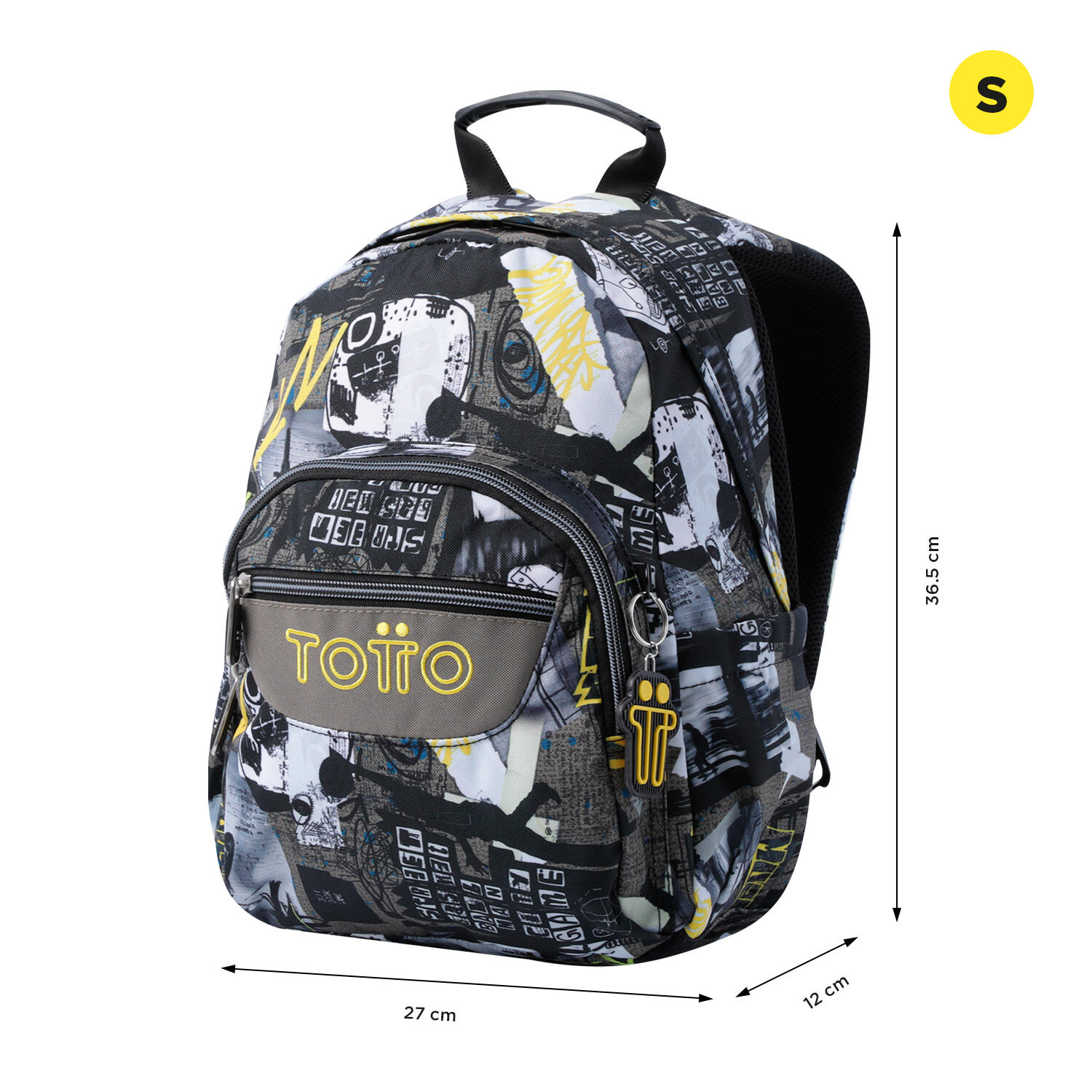 Totto Mochila escolar Tempera Baski Poliéster reciclado 27 x 36.5 x 12 cm 2/5