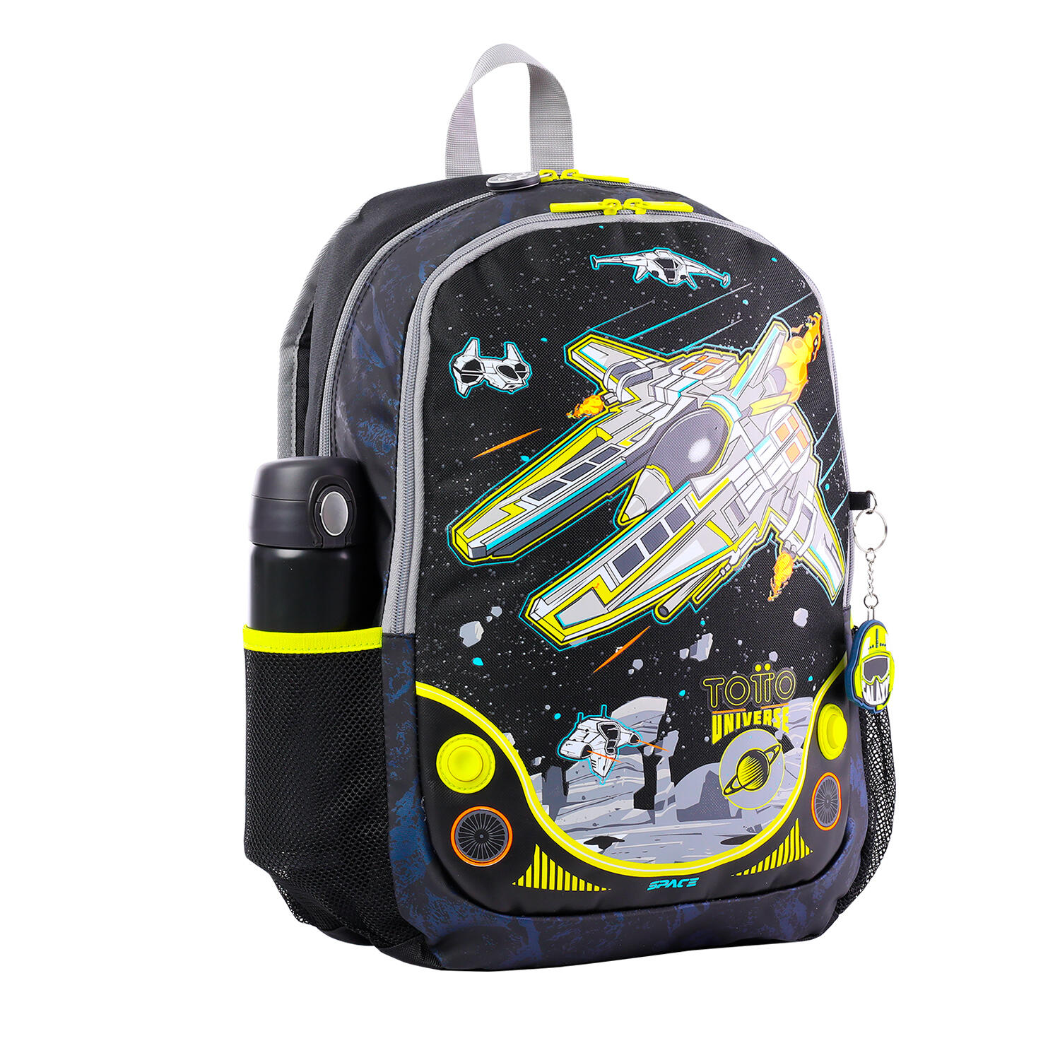 Totto Mochila escolar Spaceship Negro Poliéster 31.5 x 44 x 14.5 cm 4/5