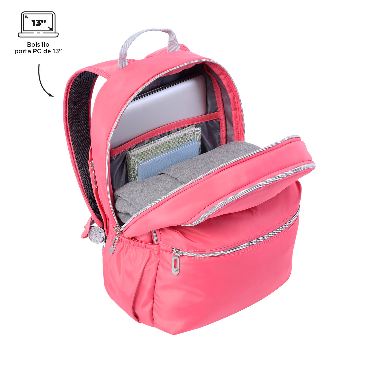 Totto Mochila urbana Aynatto Desert Rose Poliéster 30 x 42 x 13 cm 4/5