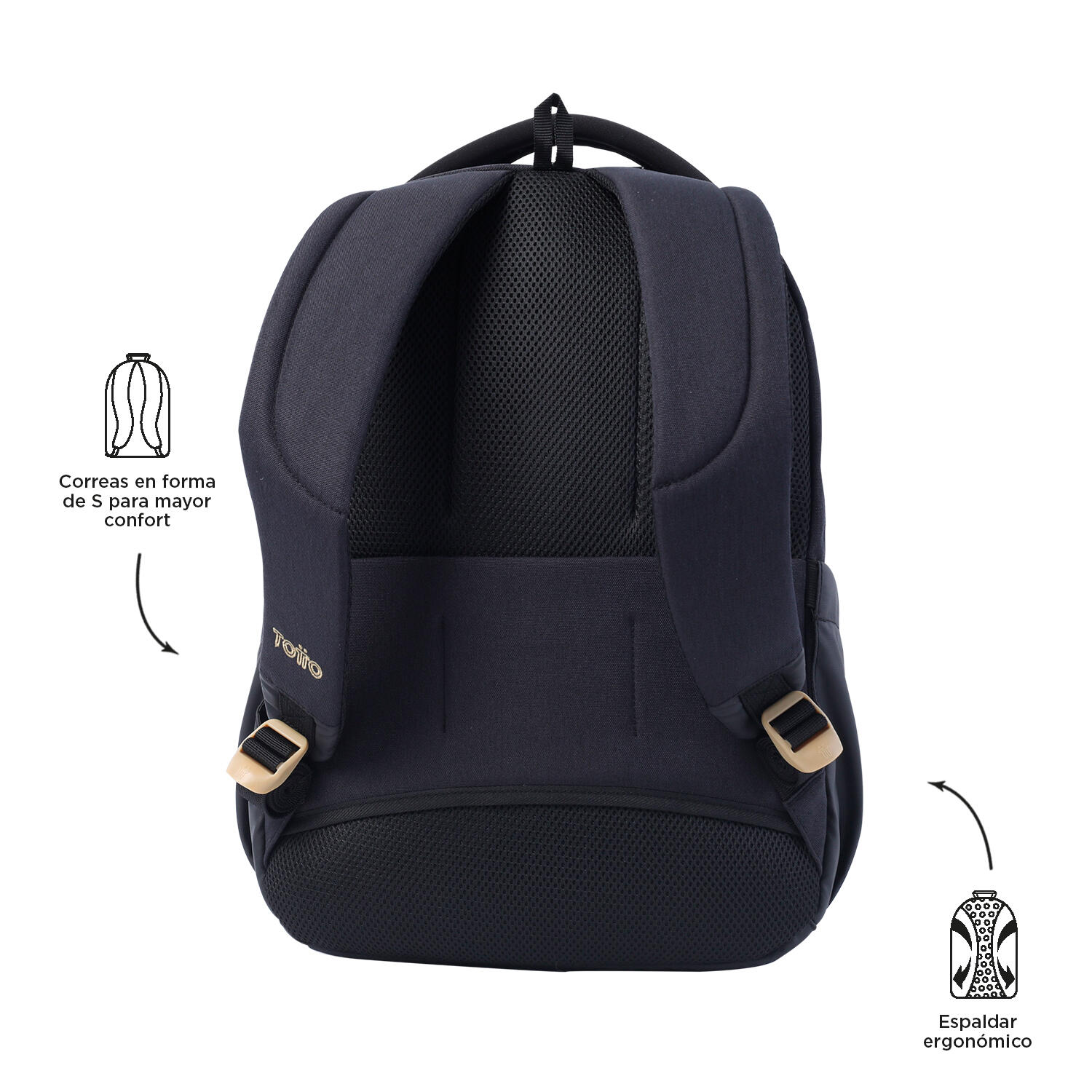 Totto Mochila ejecutiva Deleg 2.0 Negro Poliéster 31 x 43 x 14 cm 3/5
