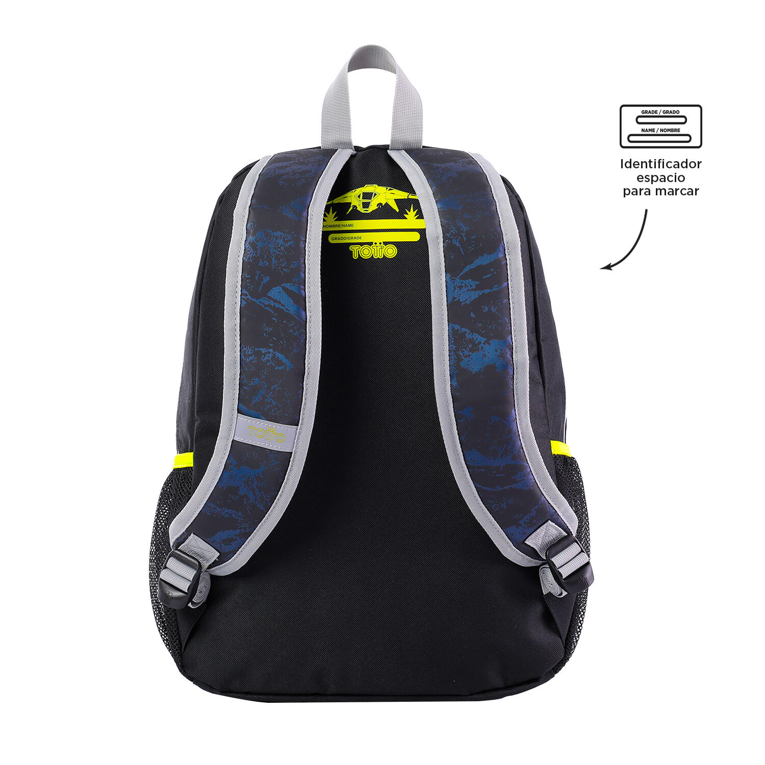 Totto Mochila escolar Spaceship Negro Poliéster 31.5 x 44 x 14.5 cm 3/5