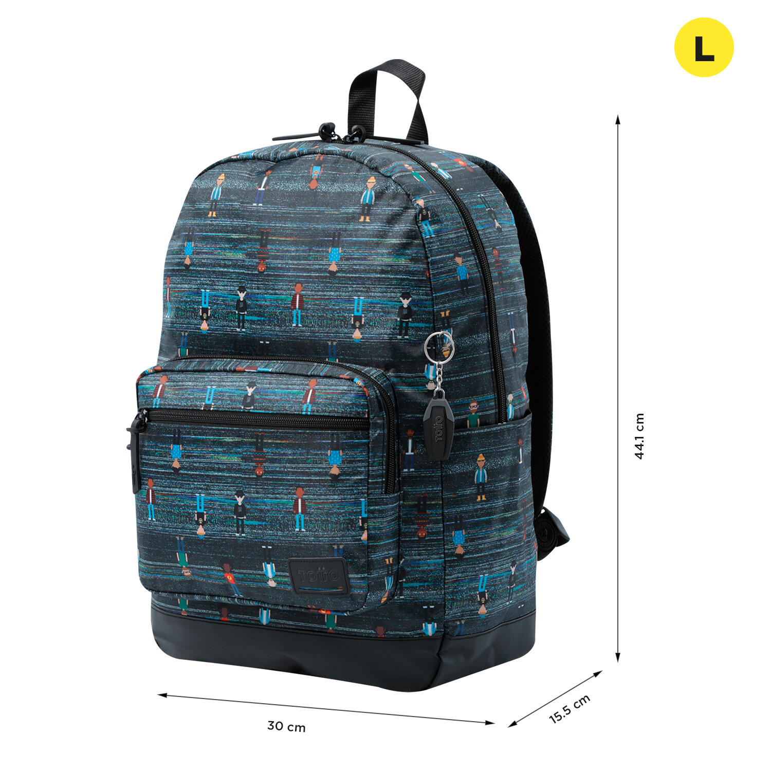 Totto Mochila urbana Tocax Many People Poliéster 30 x 44.1 x 15.5 cm 2/5