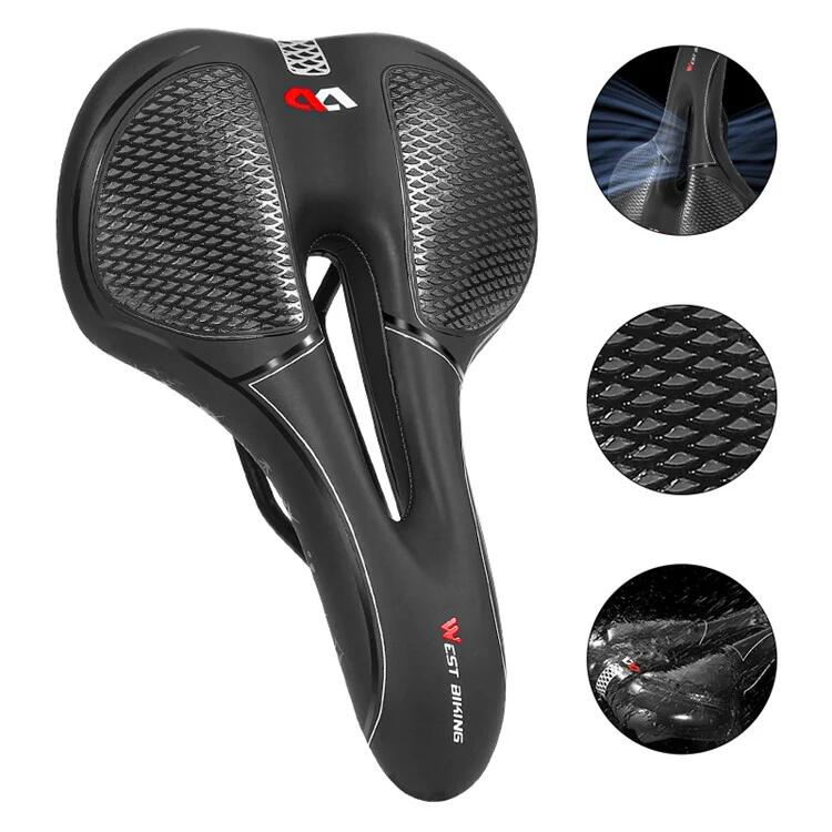 Selle de vélo antichoc respirante pour VTT et vélo de route  (type éponge)      2047€    WEST BIKING Selle de vélo antichoc respirante pour VTT et vélo de route  (type éponge)Vendu exclusivement en ligne   
