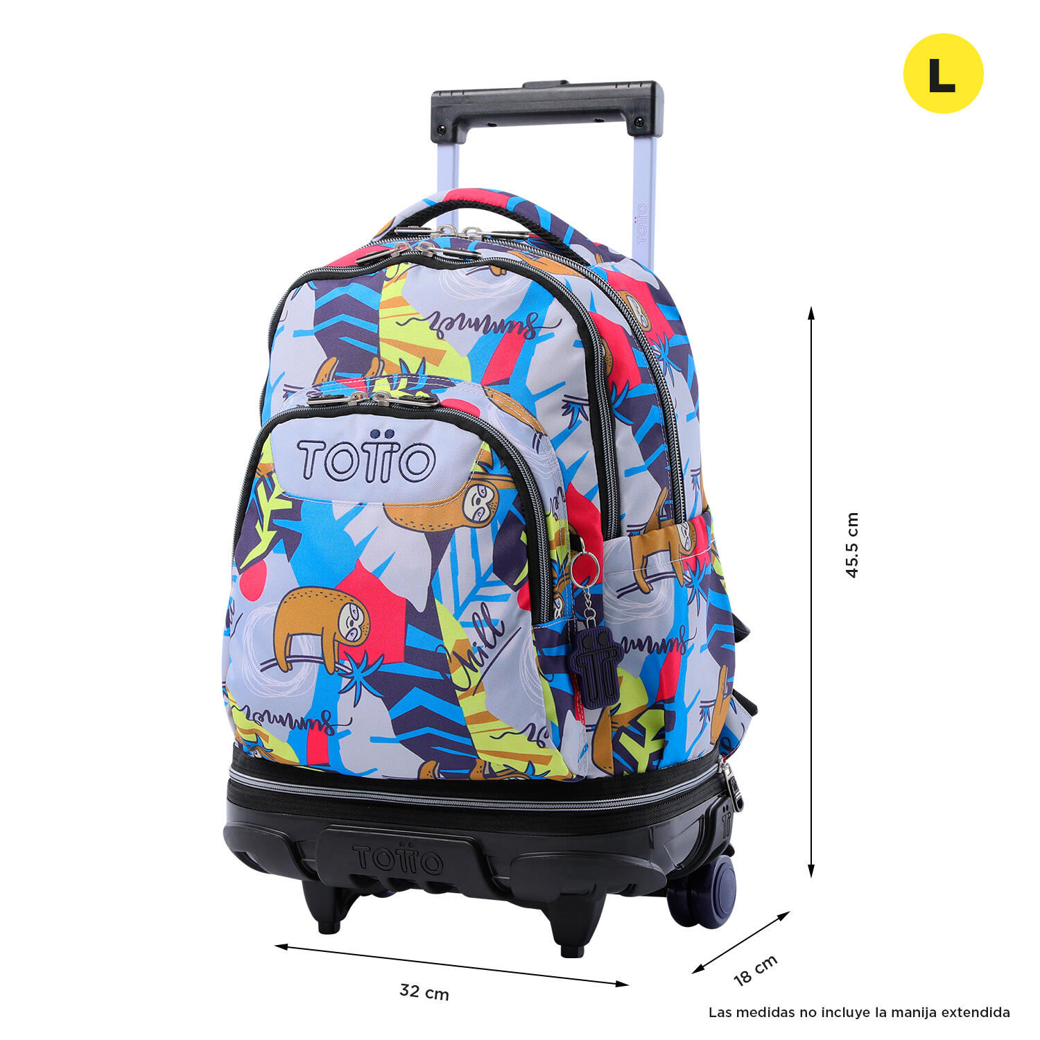 Totto Mochila escolar ruedas Tiza Desmontable Lazel Poliéster reciclado 32 x 45 2/5