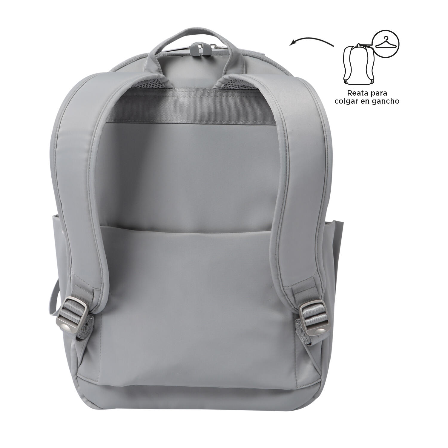 Totto Mochila ejecutiva Adelaide 1 Silver Poliéster 28 x 40 x 18 cm 3/5