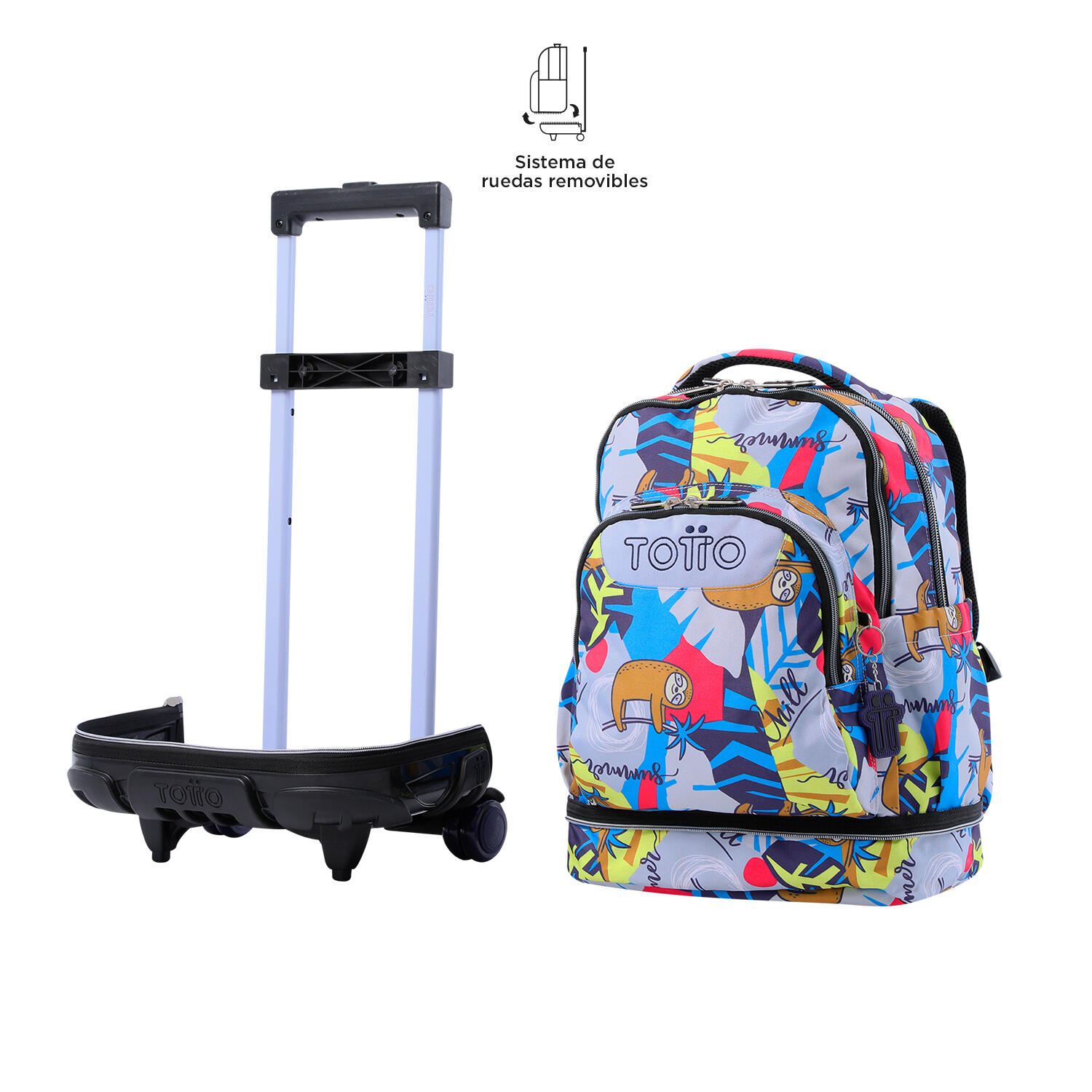 Totto Mochila escolar ruedas Tiza Desmontable Lazel Poliéster reciclado 32 x 45 5/5