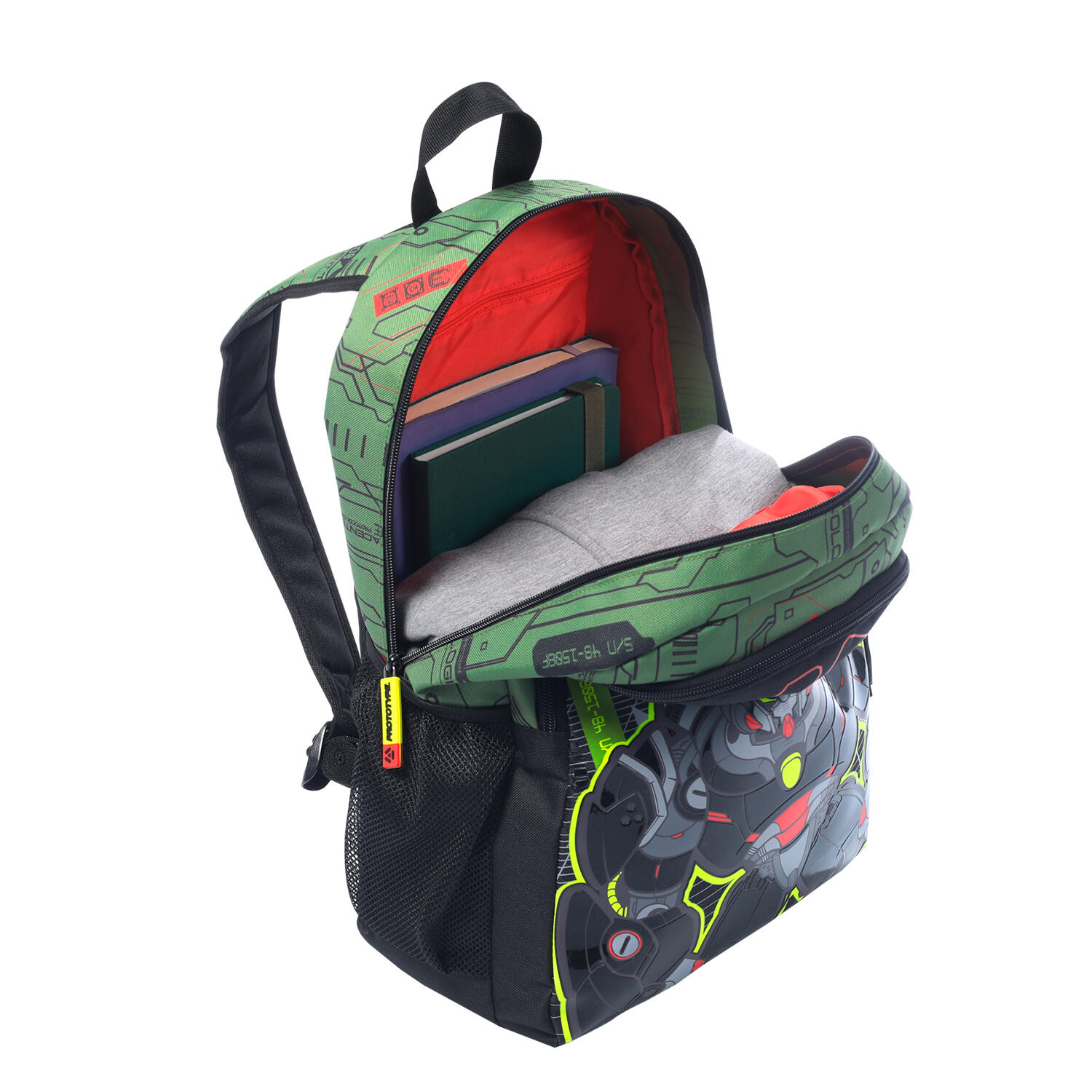 Totto Mochila infantil Argon Verde Poliéster 31.5 x 44 x 12 cm 4/5