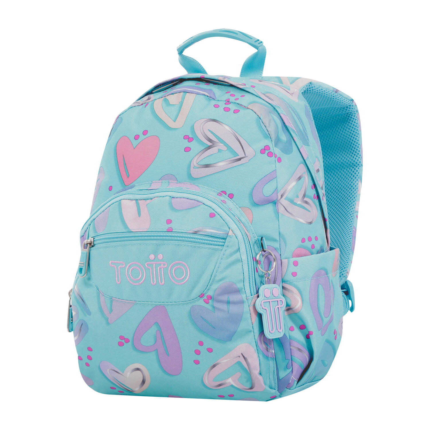 Totto Mochila escolar Tempera Corazones pintados Poliéster 27 x36.5 x12 cm 2/5