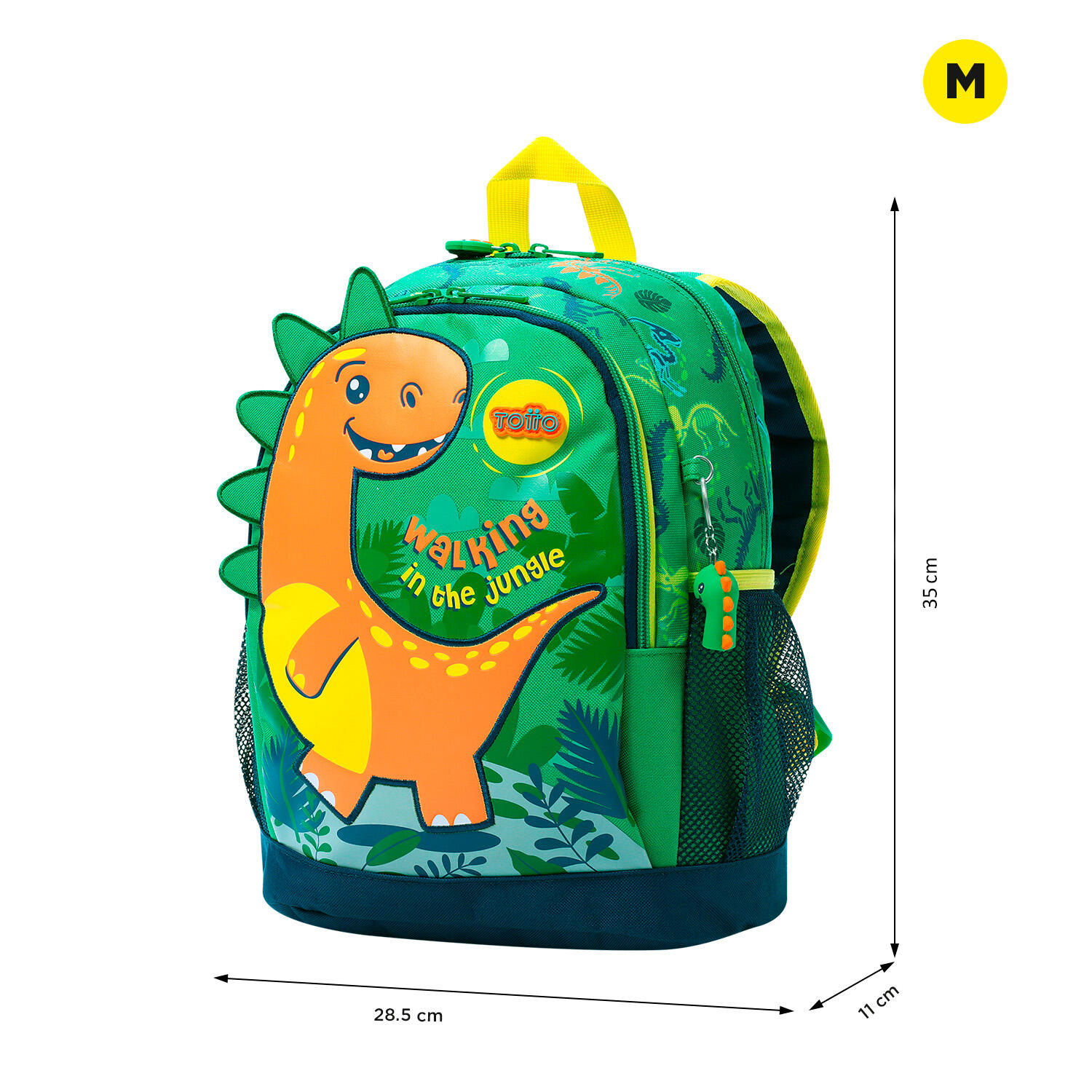 Totto Mochila Infantil Dinomax Verde Poliéster 35 x 28.5 x 11 cm 2/5