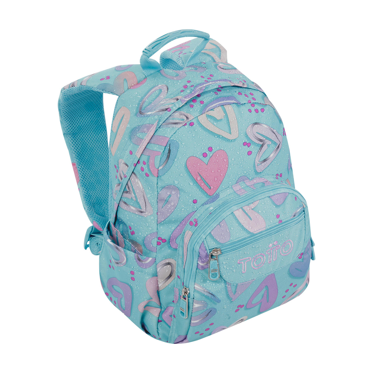 Totto Mochila escolar Tempera Corazones pintados Poliéster 27 x36.5 x12 cm 5/5