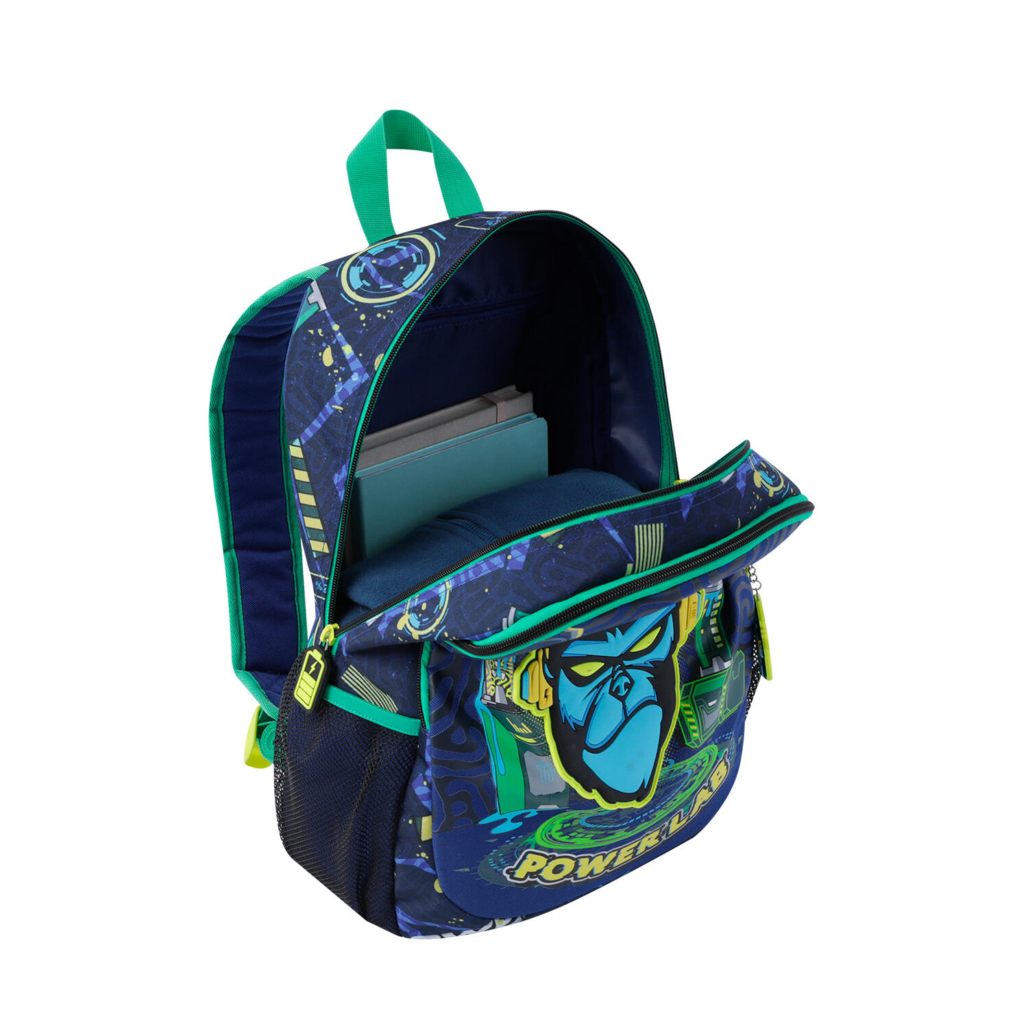 Totto Mochila infantil Kong Lab Azul Poliéster 28.5 x 40.5 x 11 cm 4/5