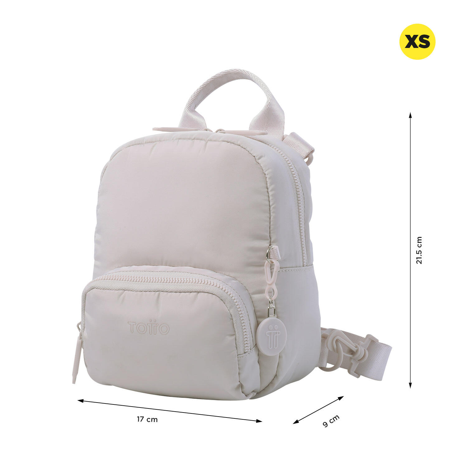 Totto Mochila urbana Yuen 2.0 White Sand Poliéster 17 x 21.5 x 9 cm 2/5