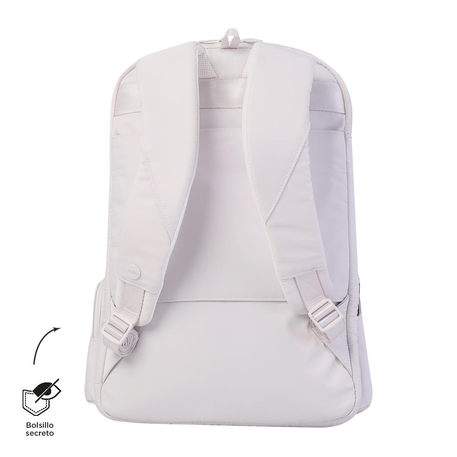 Totto Mochila ejecutiva Laila White Sand Nylon 29.5 x 45 x 18 cm 3/5
