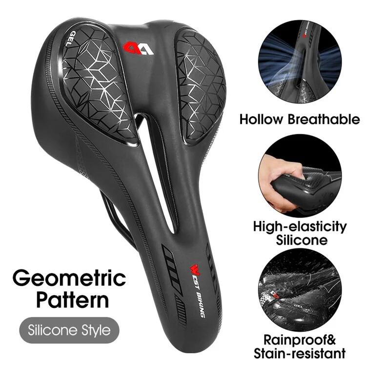 Fiets zadelkussen met geometrisch model (silicone type) 2/7