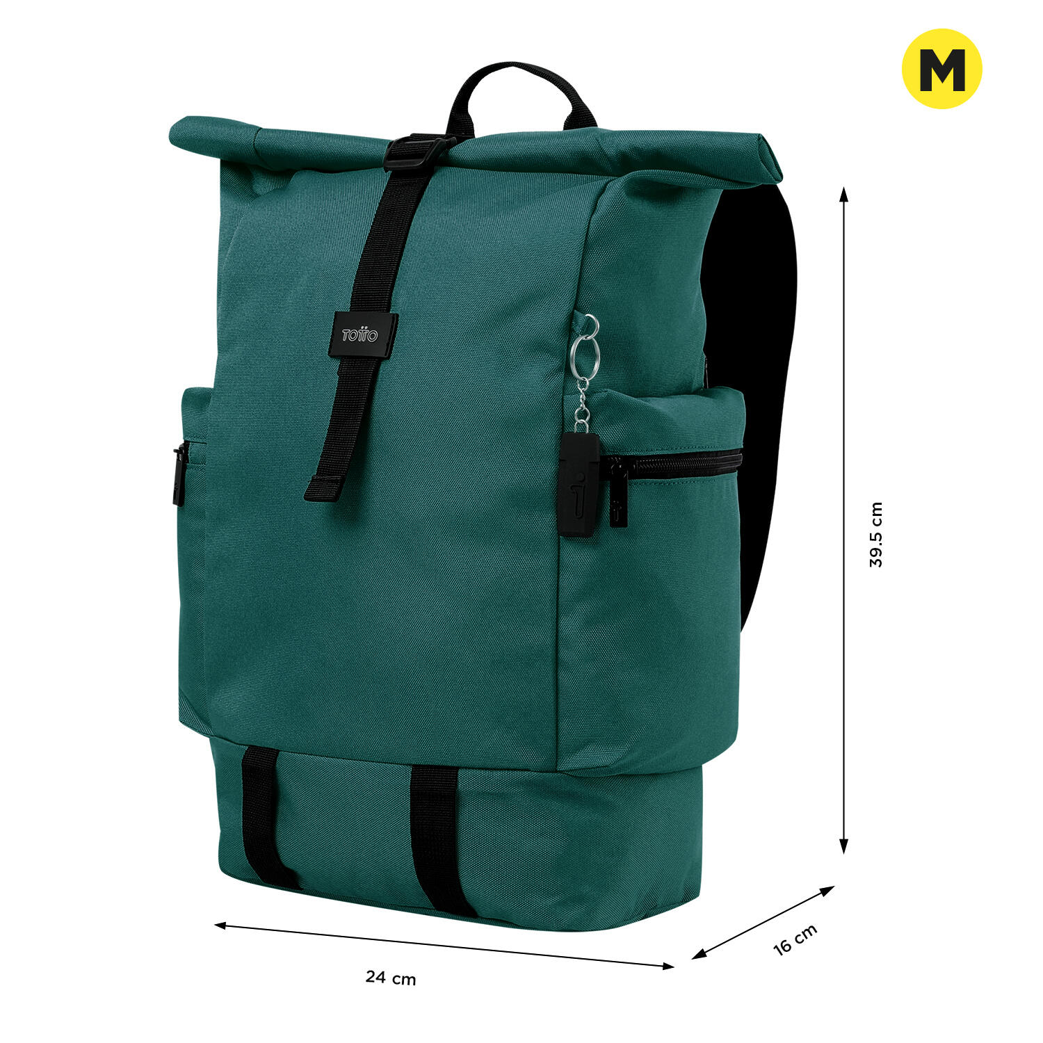 Totto Mochila viaje Ray Bistro Green Poliéster 24 x 39.5 x 16 cm 2/5