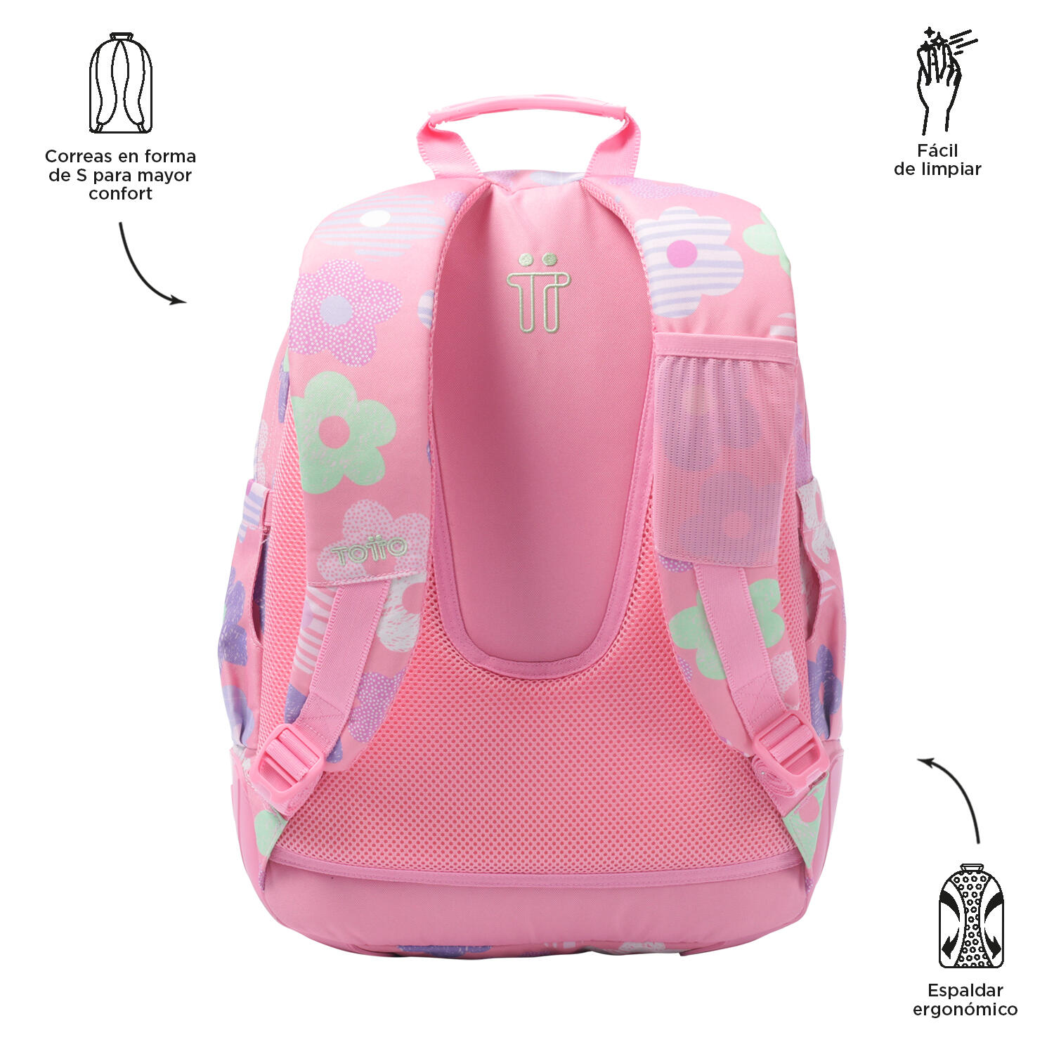 Totto Mochila escolar Rayol Margaly Poliéster 33 x44 x13.5 cm 3/5