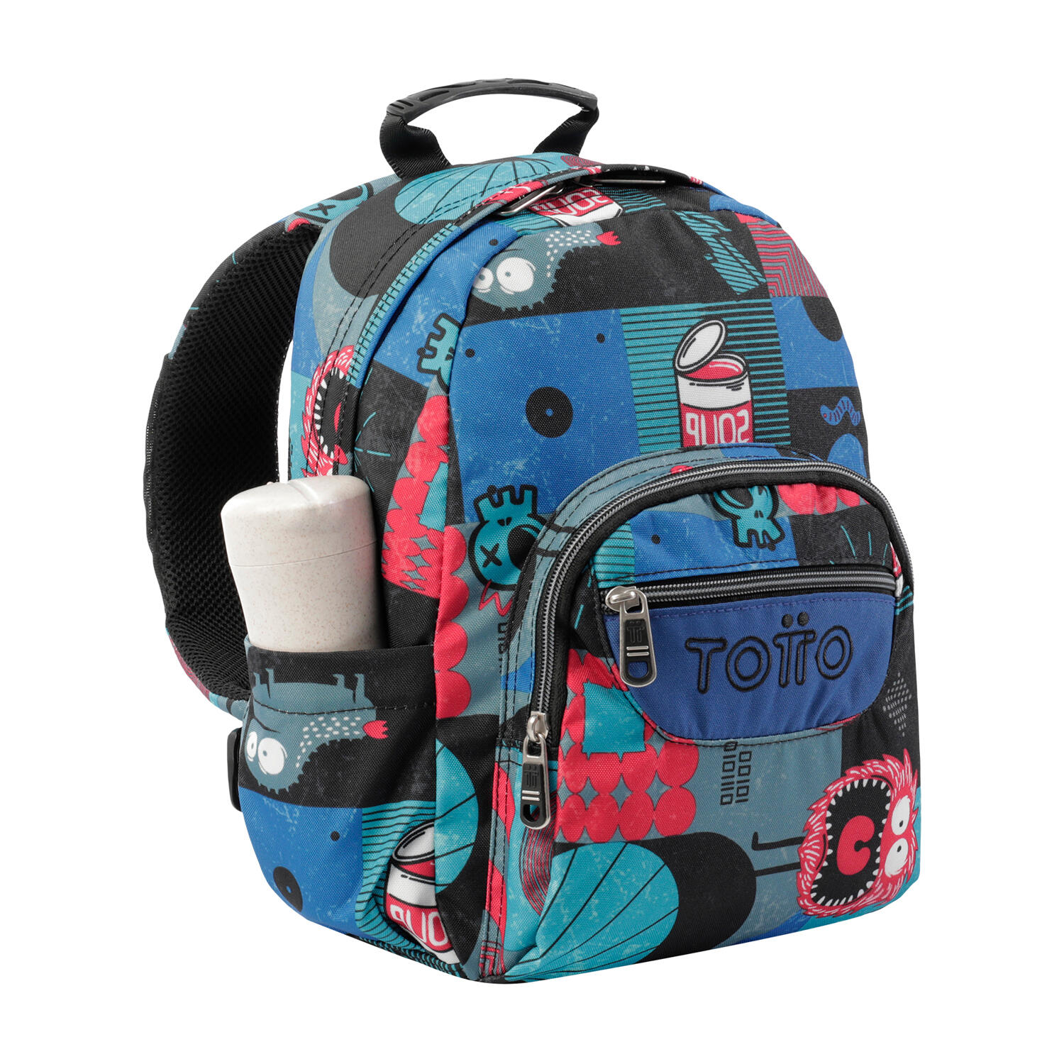 Totto Mochila escolar Tempera Cyber monstruos Poliéster 27 x36.5 x12 cm 5/5