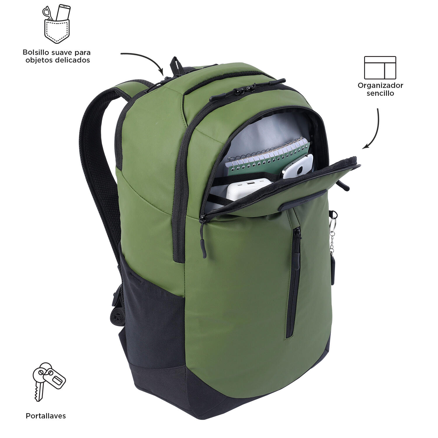 Totto Mochila ejecutiva Savage Cedar Green Poliéster 31 x 45 x 14 cm 5/5
