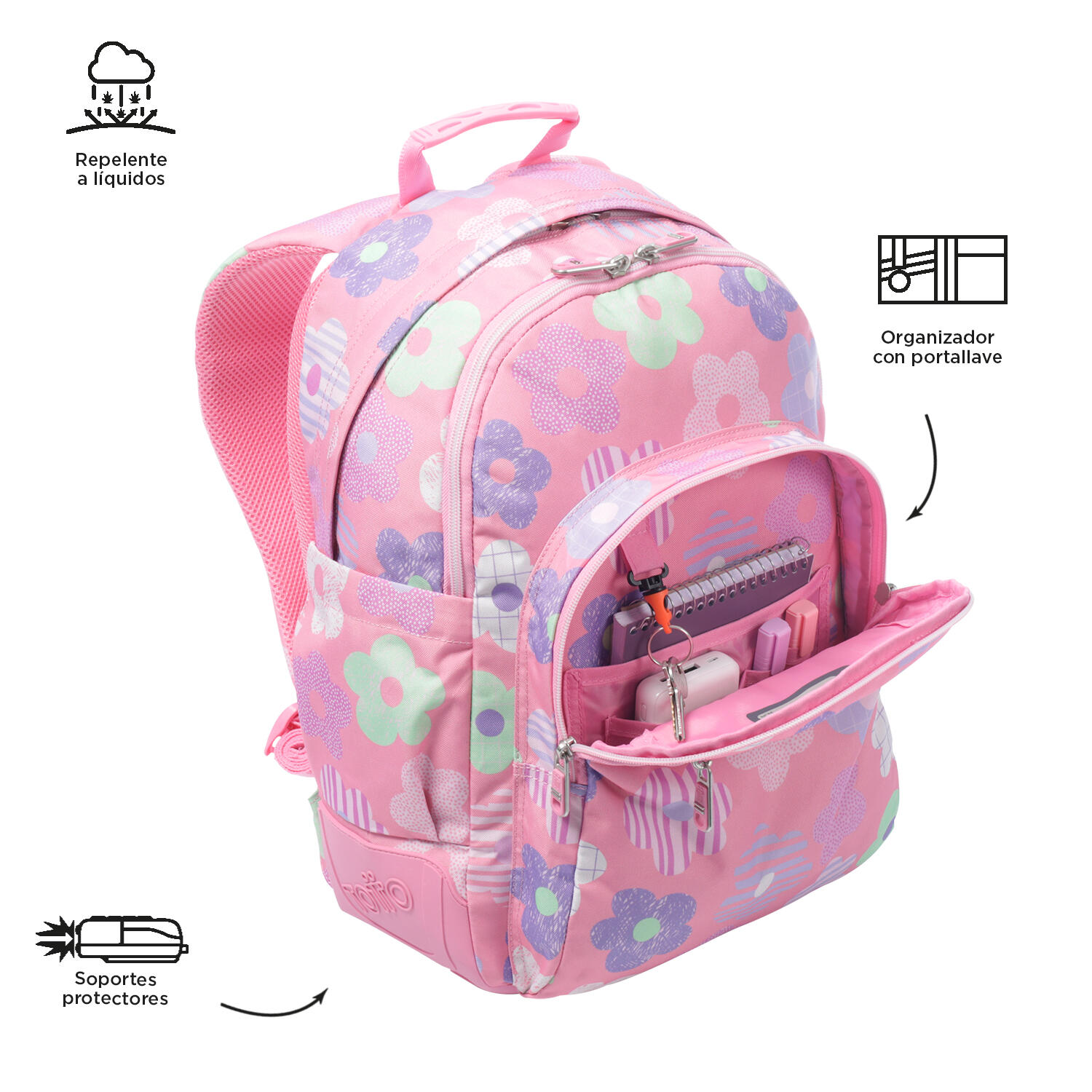 Totto Mochila escolar Rayol Margaly Poliéster 33 x44 x13.5 cm 5/5