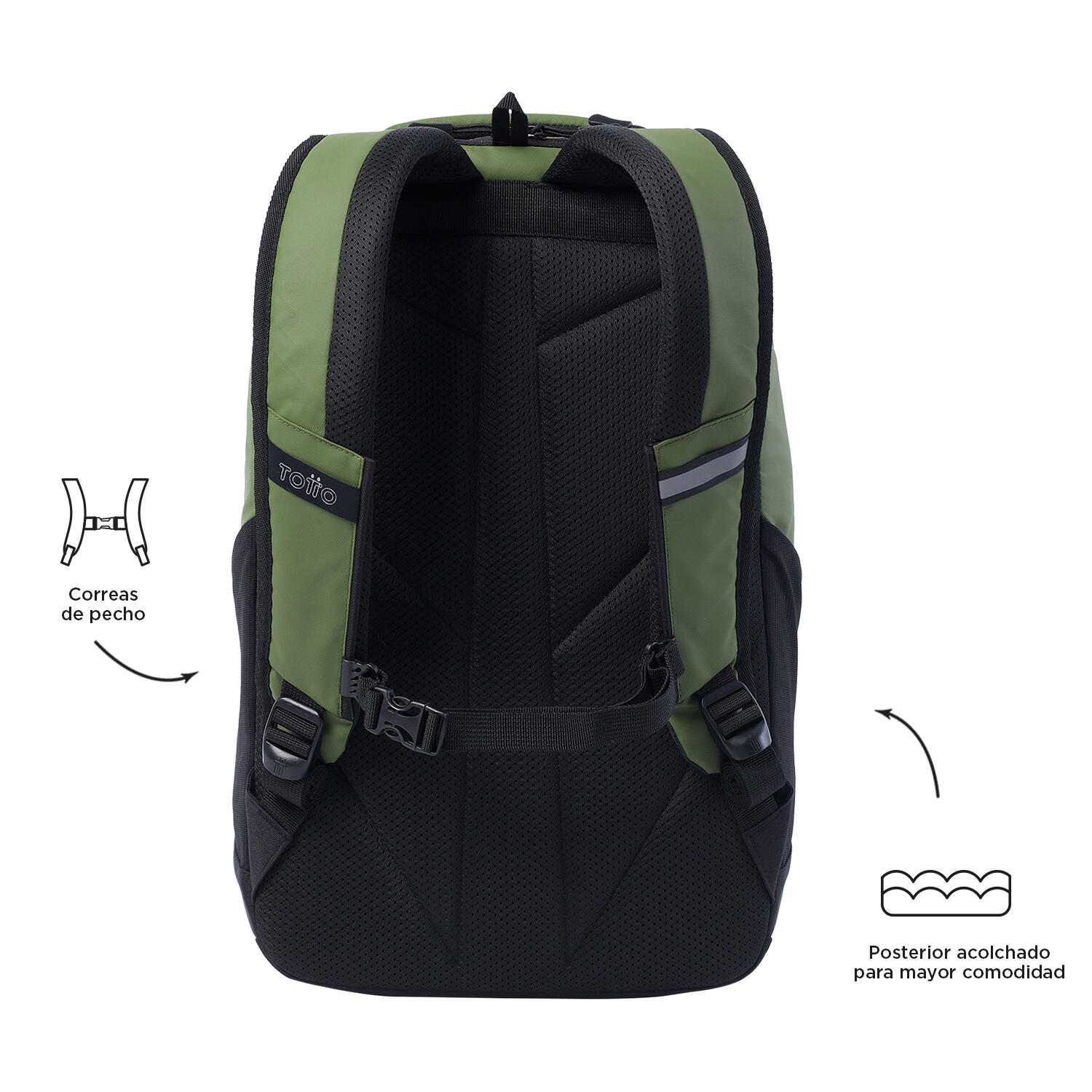 Totto Mochila ejecutiva Savage Cedar Green Poliéster 31 x 45 x 14 cm 3/5