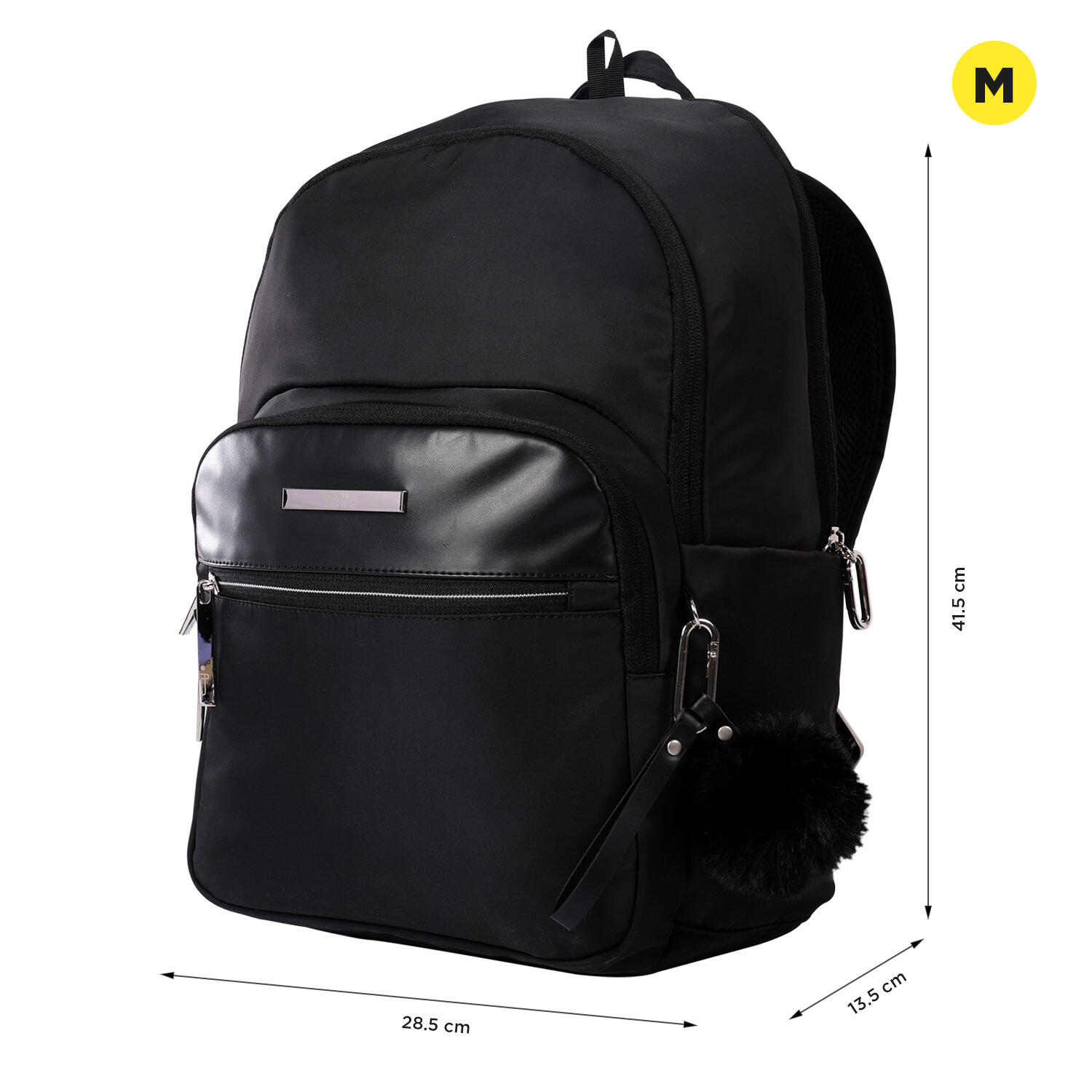 Totto  Mochila Adelaide 3 - Negro Negro Pequeño 3/5