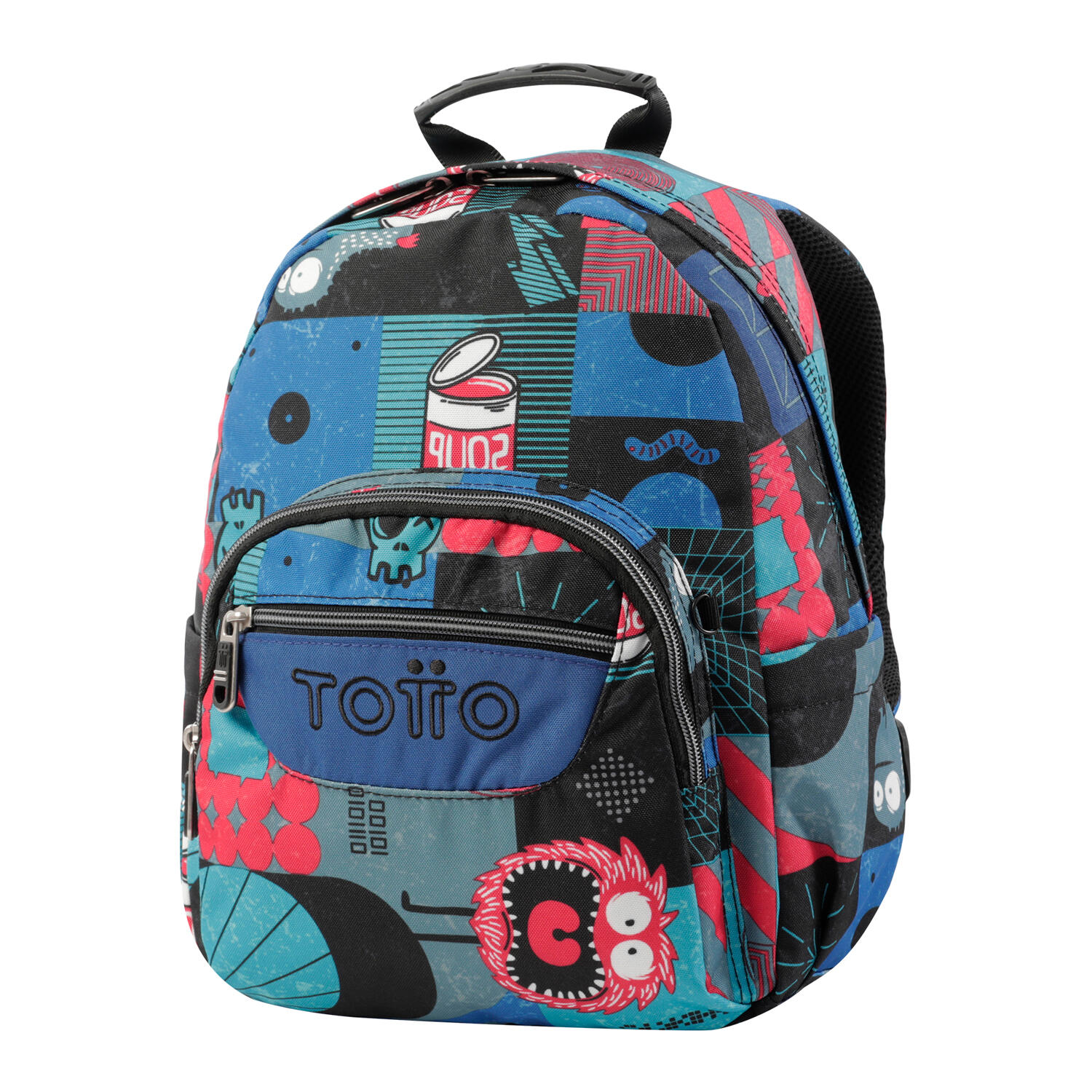 Totto Mochila escolar Tempera Cyber monstruos Poliéster 27 x36.5 x12 cm 2/5