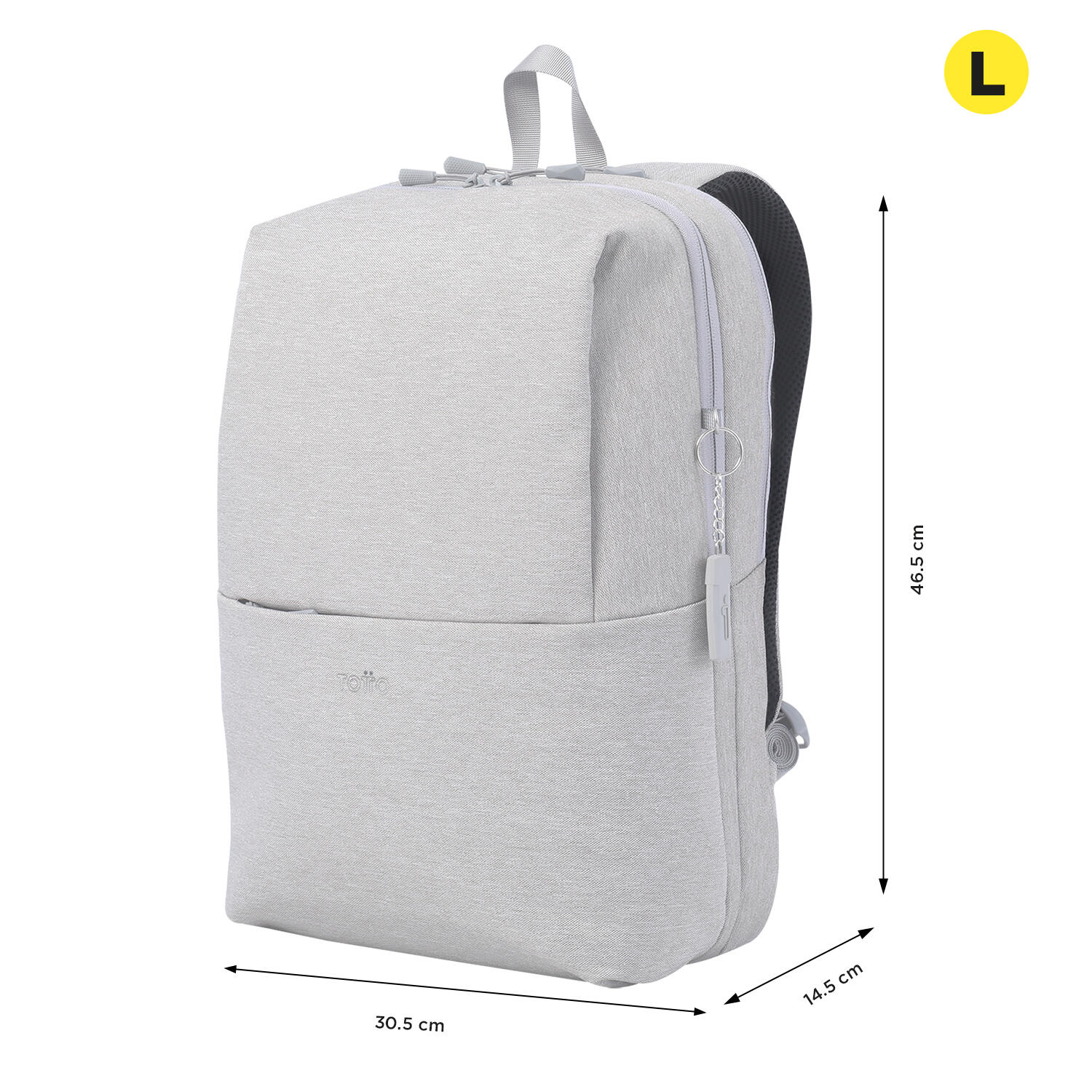 Totto Mochila ejecutiva Vania Gray Mix Poliéster 30.5 x 46.5 x 14.5 cm 2/5