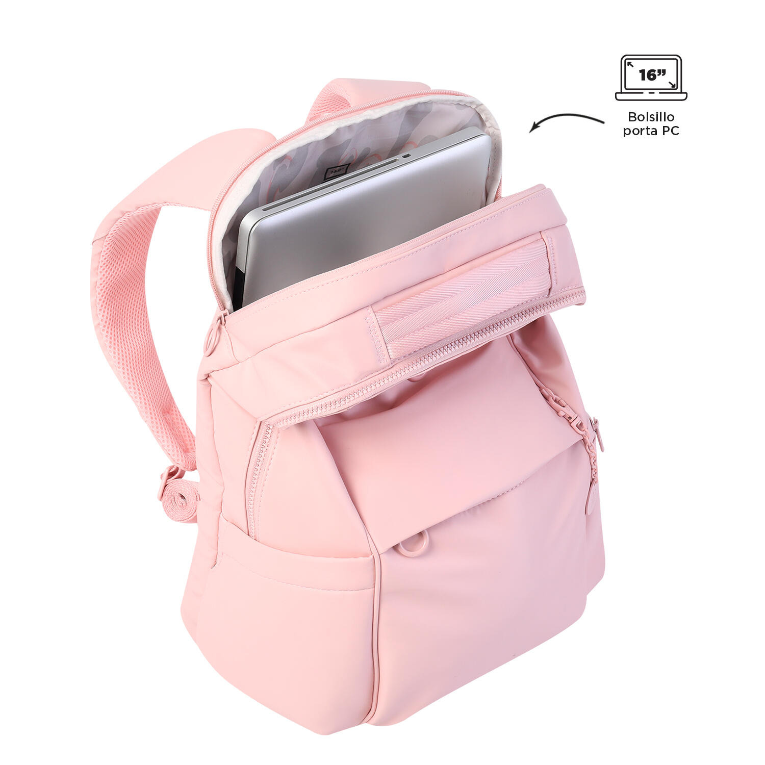 Totto Mochila ejecutiva Laila Peachskin Nylon 29.5 x 45 x 18 cm 4/5