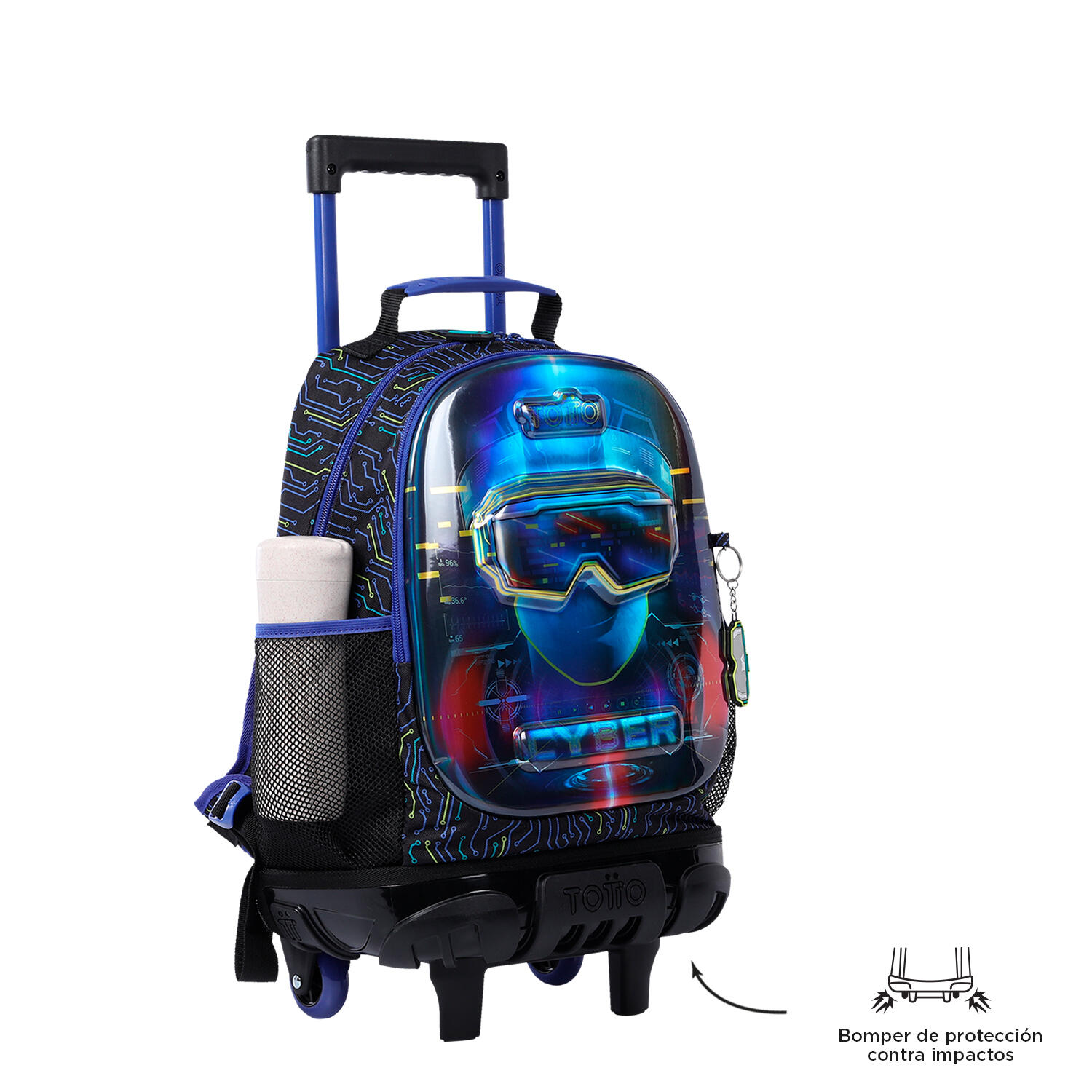 Totto Mochila infantil ruedas Mettaverse Azul Poliéster 30 x 41 x 17 cm 4/4