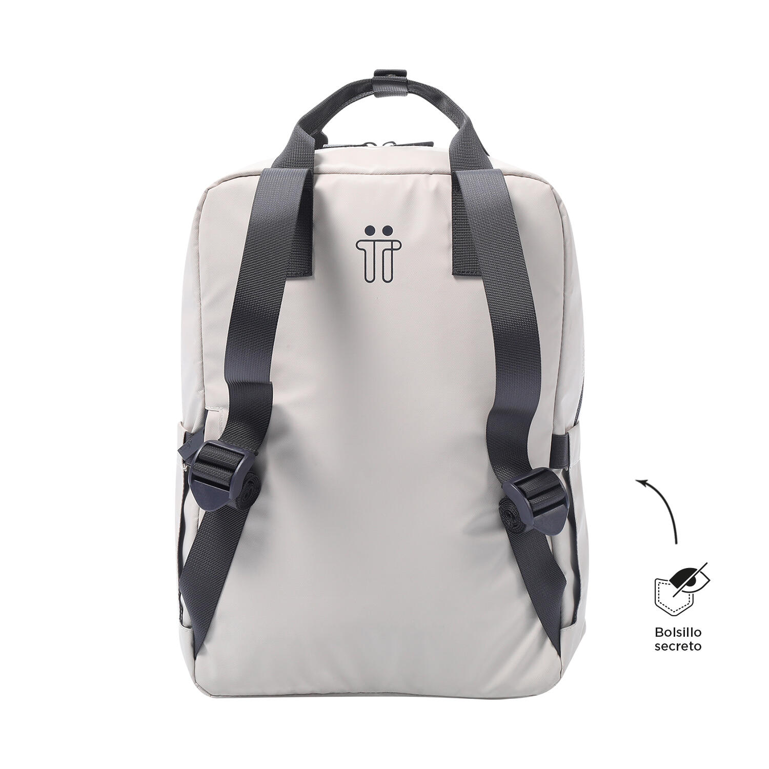 Totto Mochila urbana Billy White Sand Poliéster 28 x41.5 x12 cm 3/5