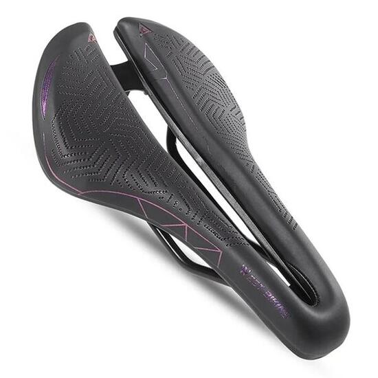 Selle de vélo de route ultra-légère Coussin Cuir imperméable - Violet