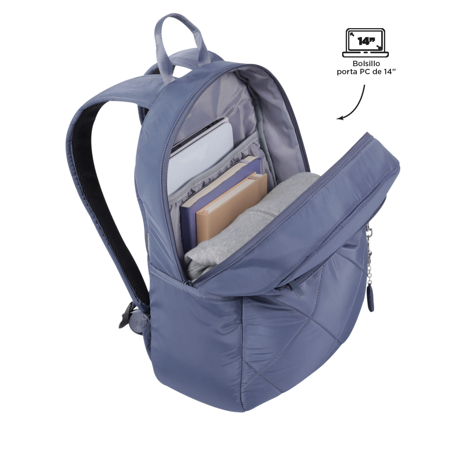 Totto Mochila ejecutiva  Arlet  -Dimensiones:30 x 40 x 14 cm-Material:Poliester 4/5