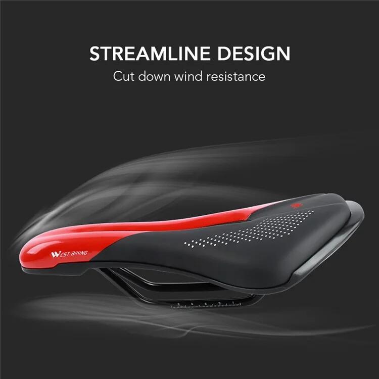 Sa biciclete de oraș ergonomic, ventilație, negru/roșu