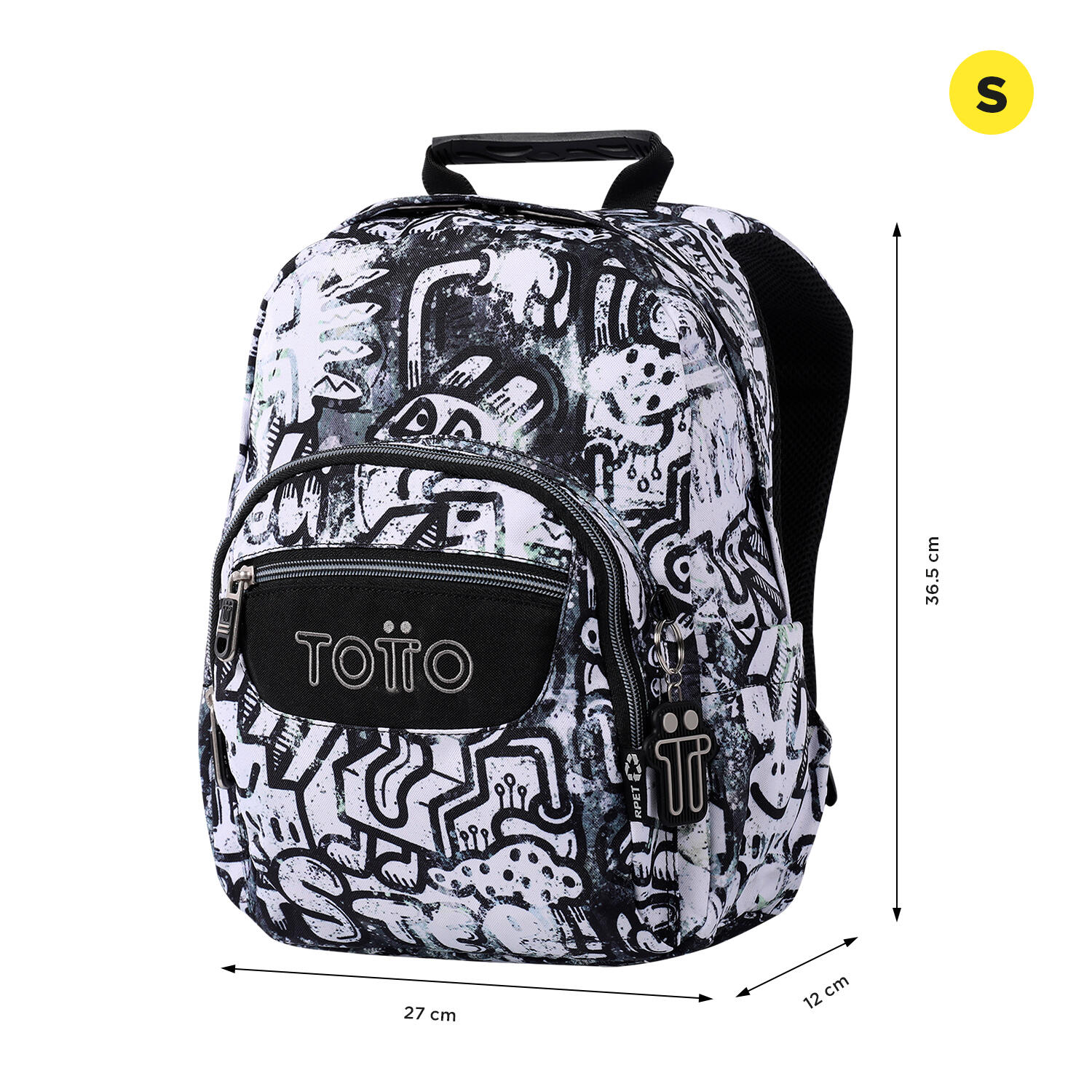 Totto Mochila escolar Tempera Klin Poliéster reciclado 27 x 36.5 x 12 cm 2/5