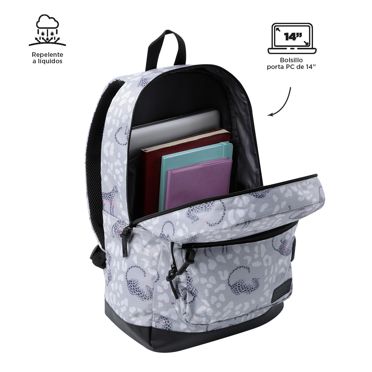 Totto Mochila urbana Tocax Jaguaru Poliéster 30 x 44.1 x 15.5 cm 4/5