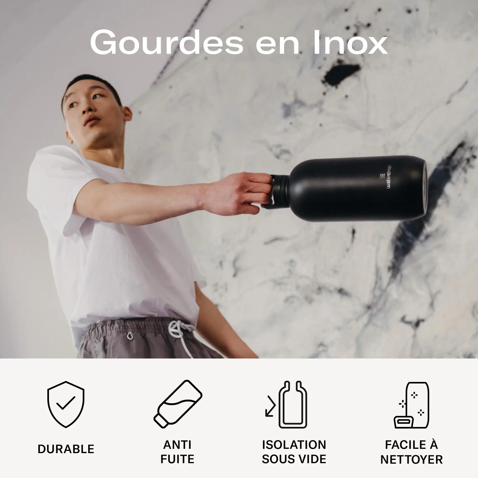 waterdrop Gourde Thermo - Noir Mat - 1.4L 3/6