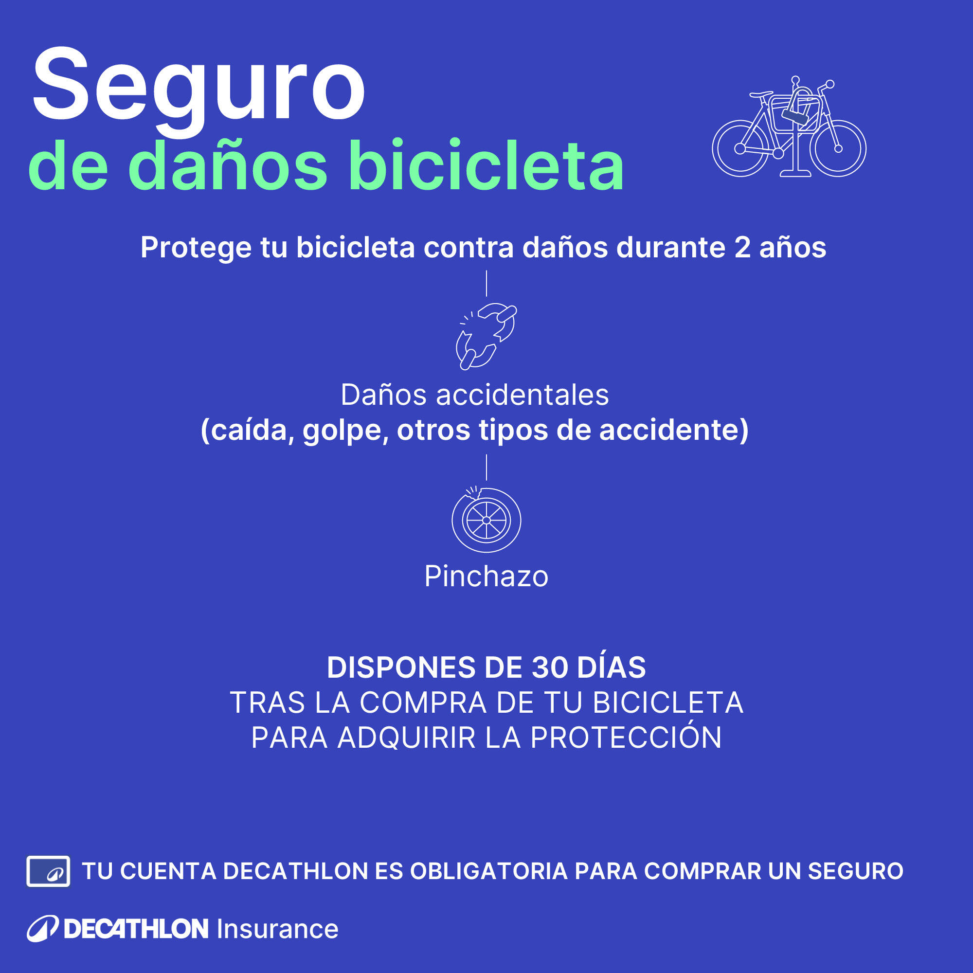 Seguro de daños bicicleta de 750€ a 999,99€ - 2 años 2/2