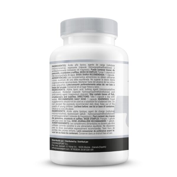 ALA (kwas alfa-liponowy) 500 mg - 120 kapsułek roślinnych MASMUSCULO