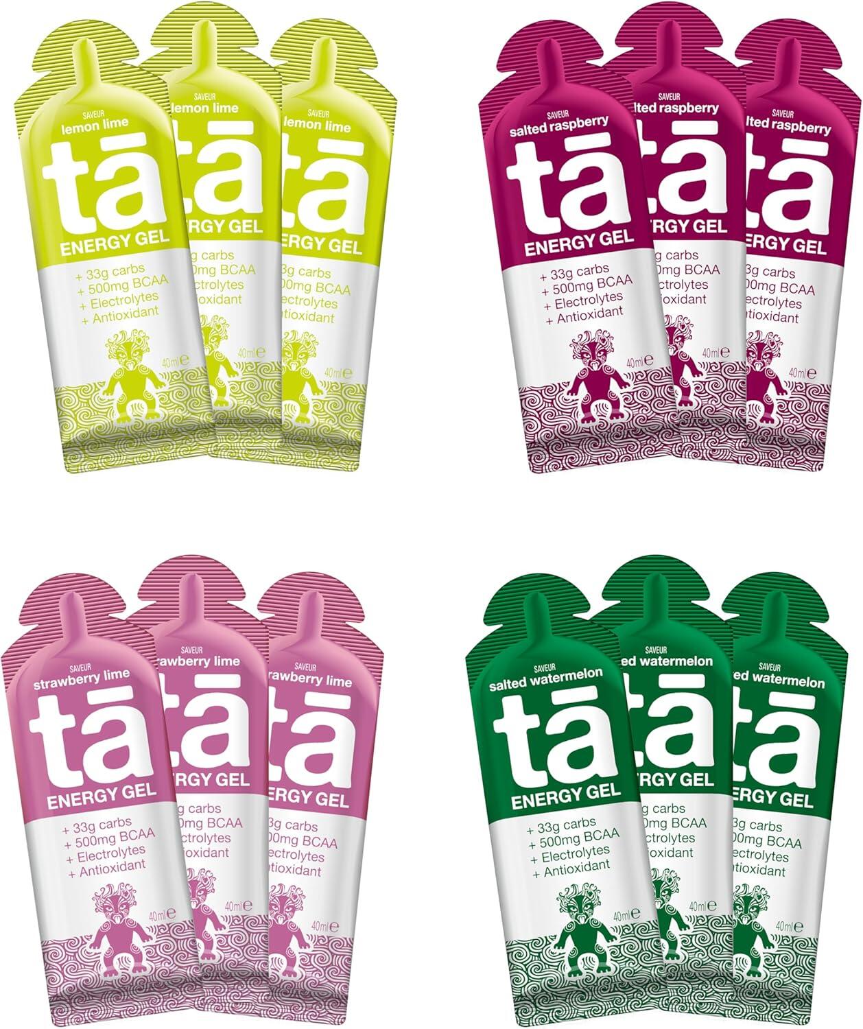 TA ENERGY TA ENERGY - Gel Energético x12 - Morango-Limão, Limão, Framboesa, Melancia