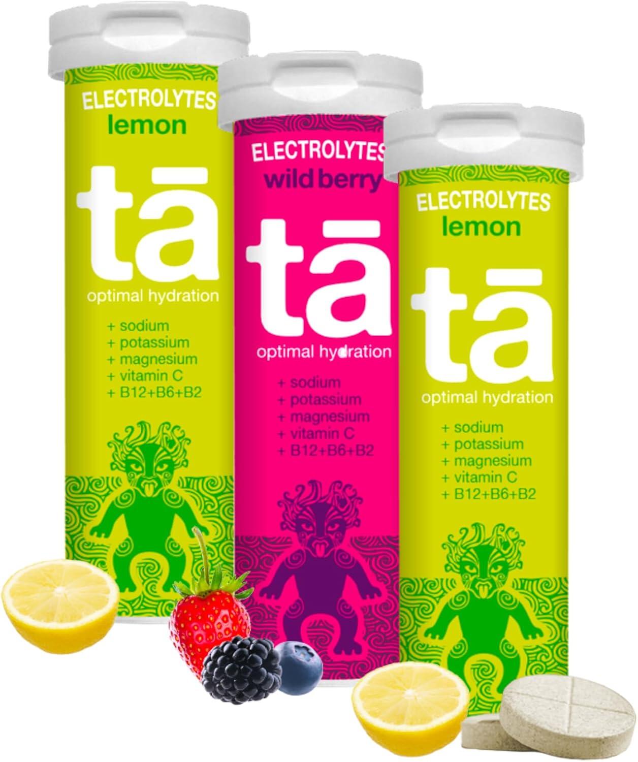 TA ENERGY PACK x3 Tubos – Pastilhas de hidratação – (limão, limão, frutos vermelhos)