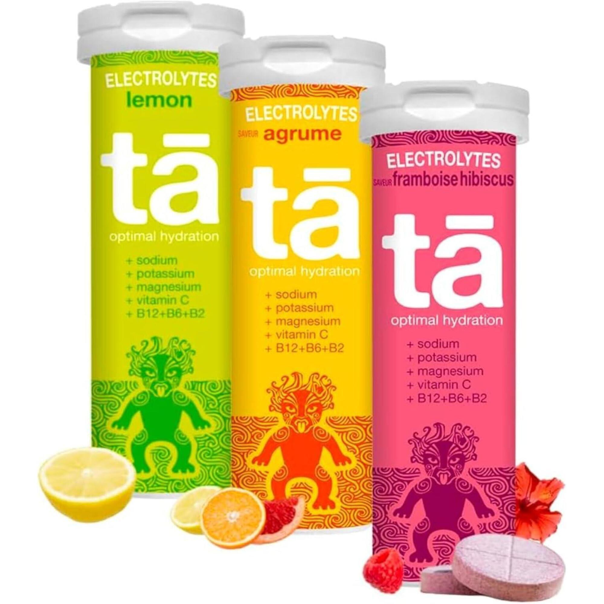 Ta Energy - Pack X3 Tubes - Pastilles D'Hydratation - (citron,agrumes, Framboise Hibiscus) - Electrolyte - Decathlon