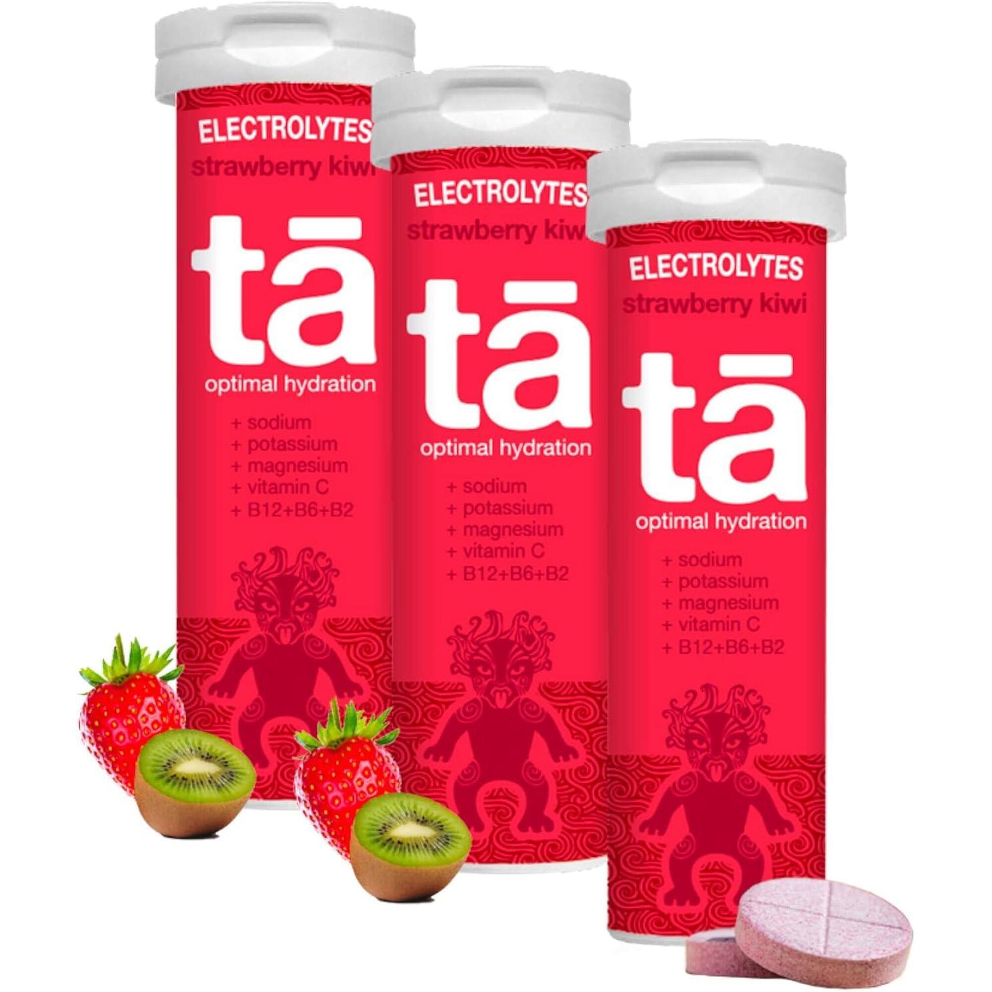 Ta Energy - Pack X3 Tubes - Pastilles D'Hydratation - (fraise Kiwi X3) - Electrolyte - Decathlon