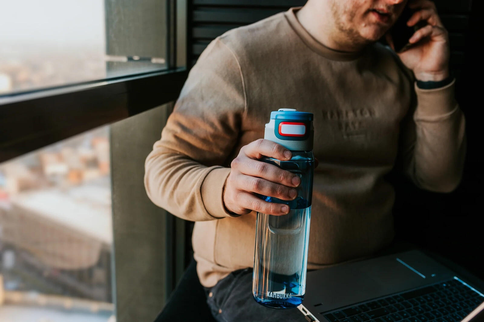 Butelka na wodę bidon na napoje Kambukka Elton 1000 ml - Niagara Blue 6/7